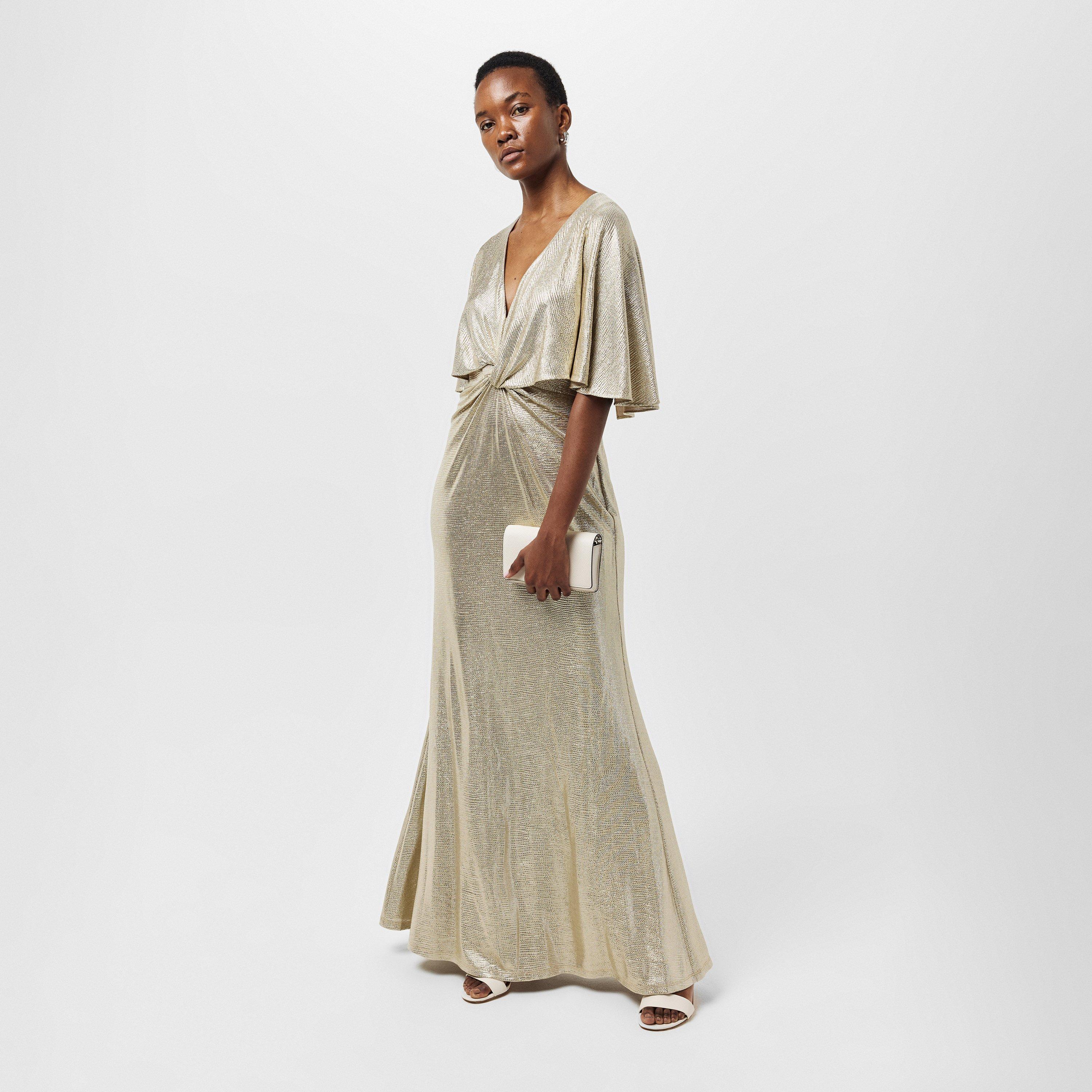 Birch Tan/Gold - Lauren by Ralph Lauren - Women's Real Leather Phinya Ball Gown - 6