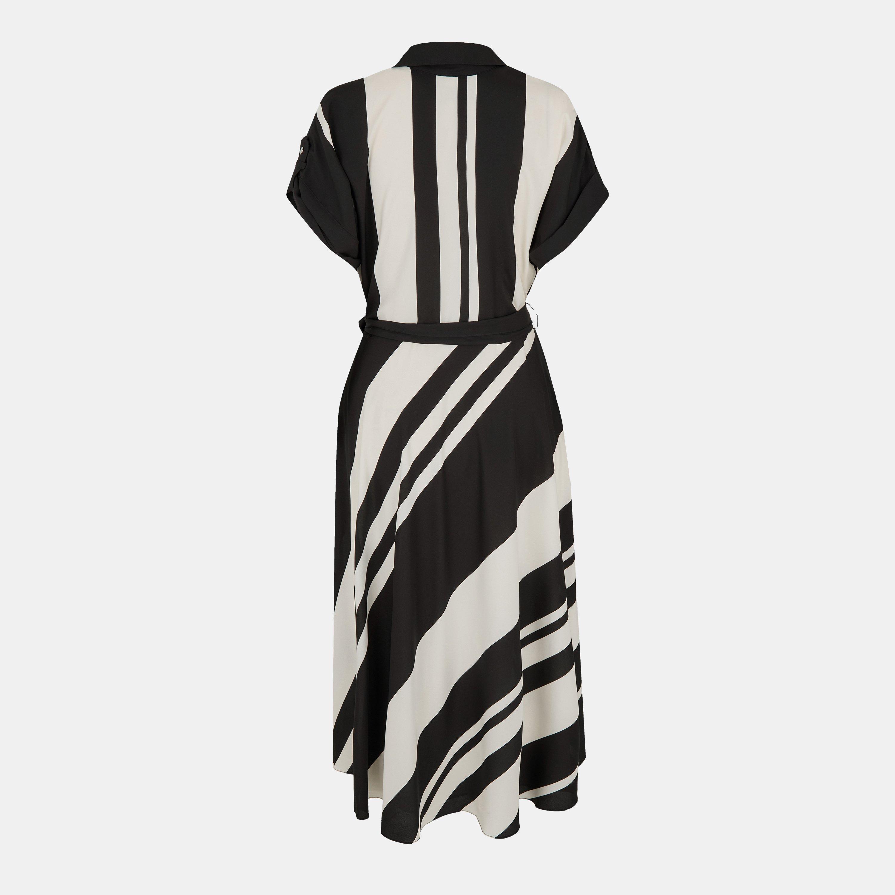 Cream/Black - Lauren by Ralph Lauren - Fratillo Wrap Around Dress - 2