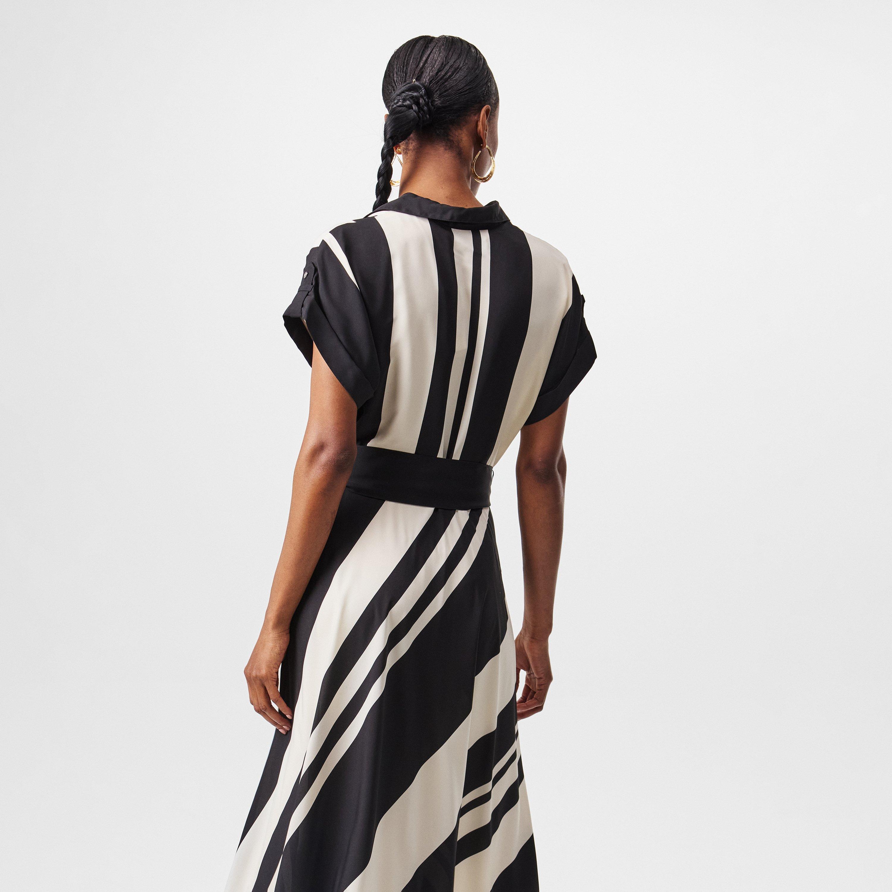 Cream/Black - Lauren by Ralph Lauren - Fratillo Wrap Around Dress - 4