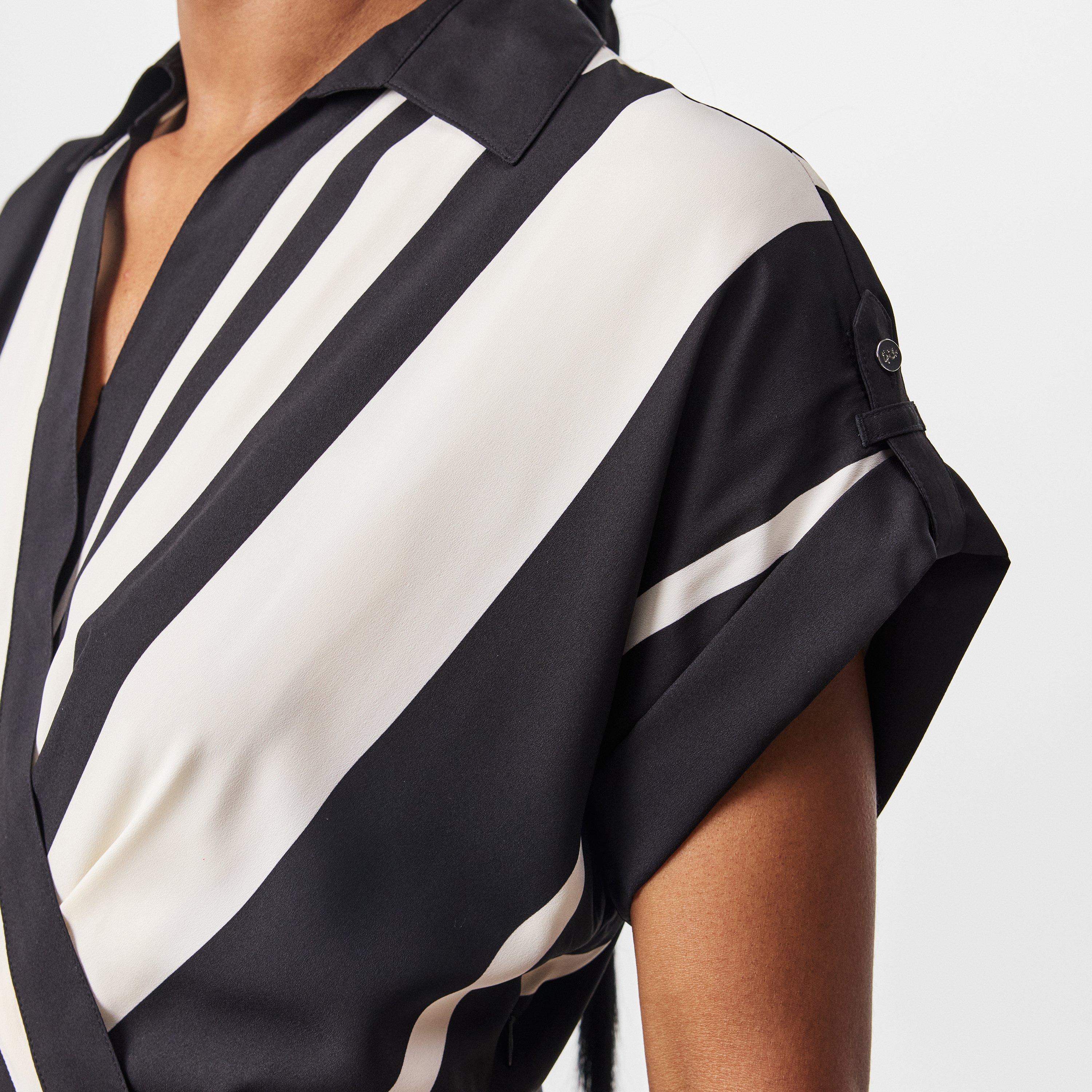 Cream/Black - Lauren by Ralph Lauren - Fratillo Wrap Around Dress - 5