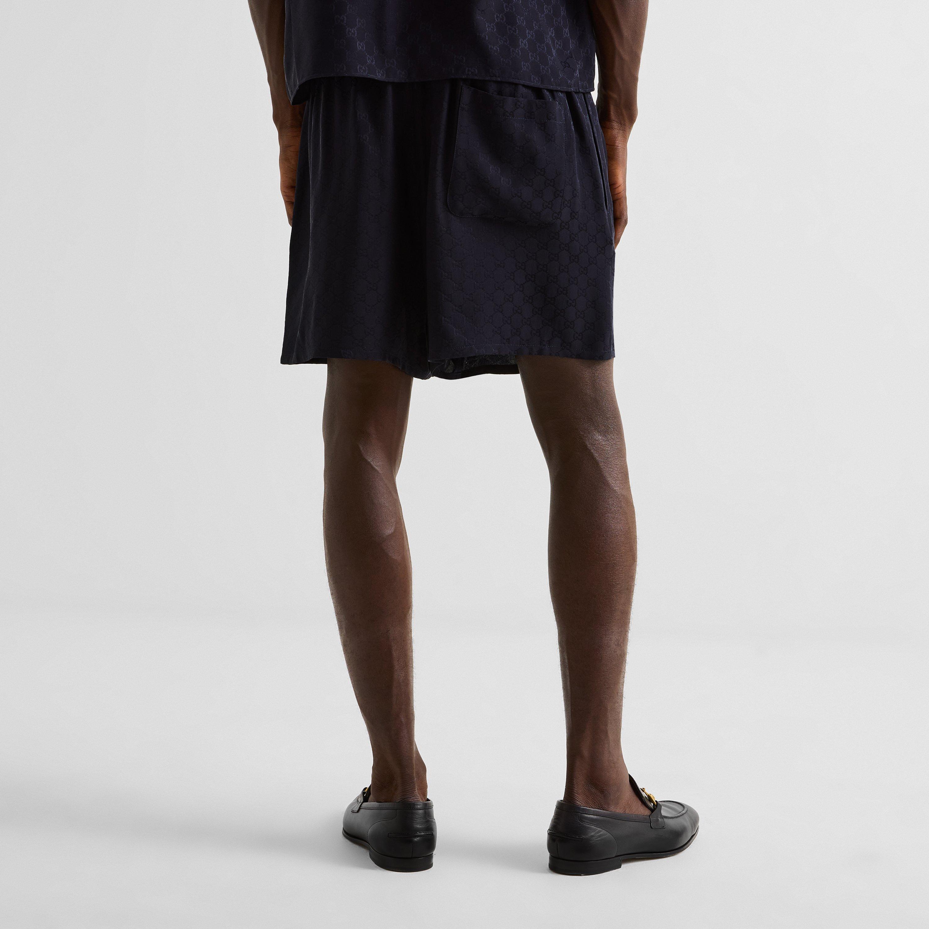 Blue - Gucci - Men's GG Woven Shorts - 4