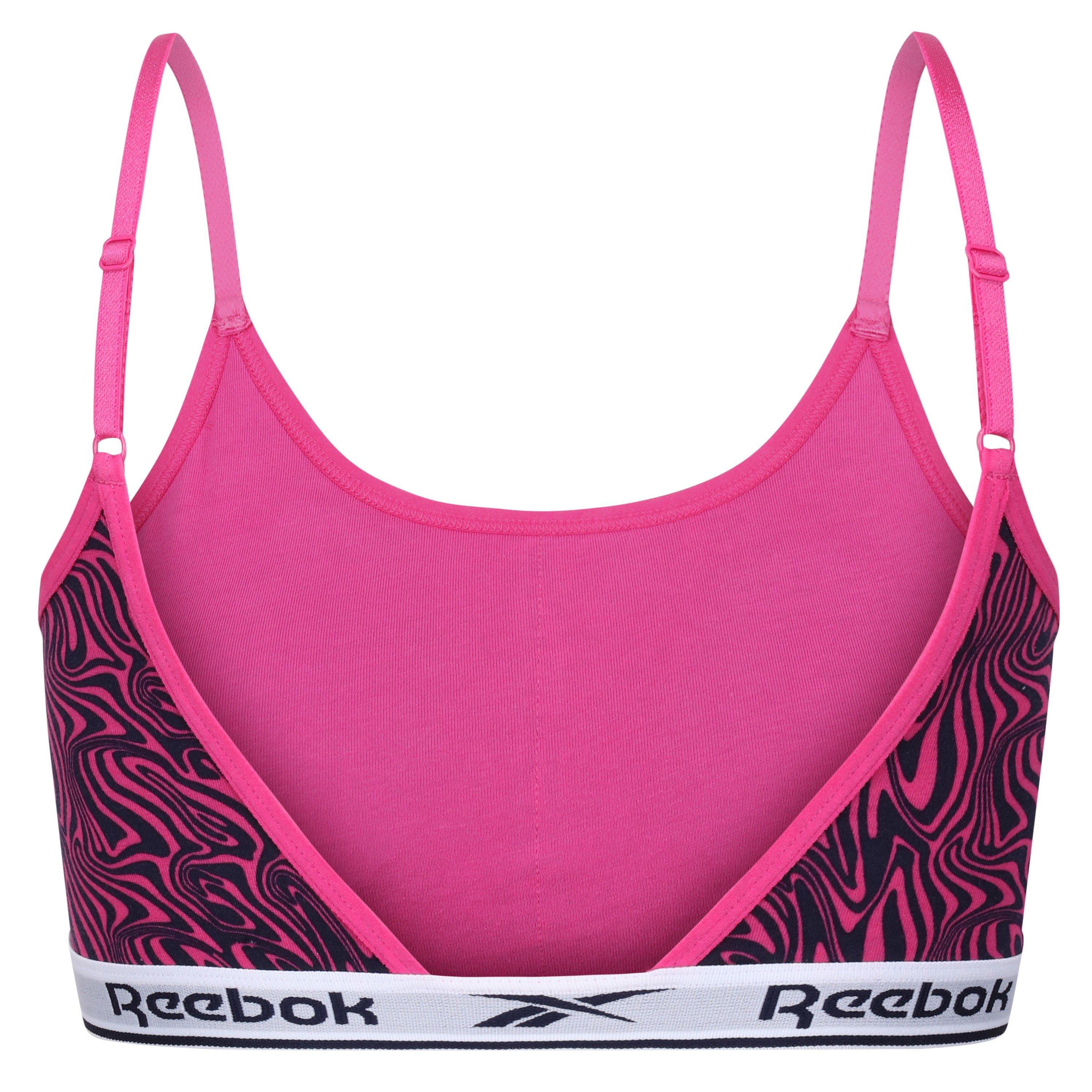 Pink/Vectr Navy - Reebok - Womens Bra Top Berry - 2