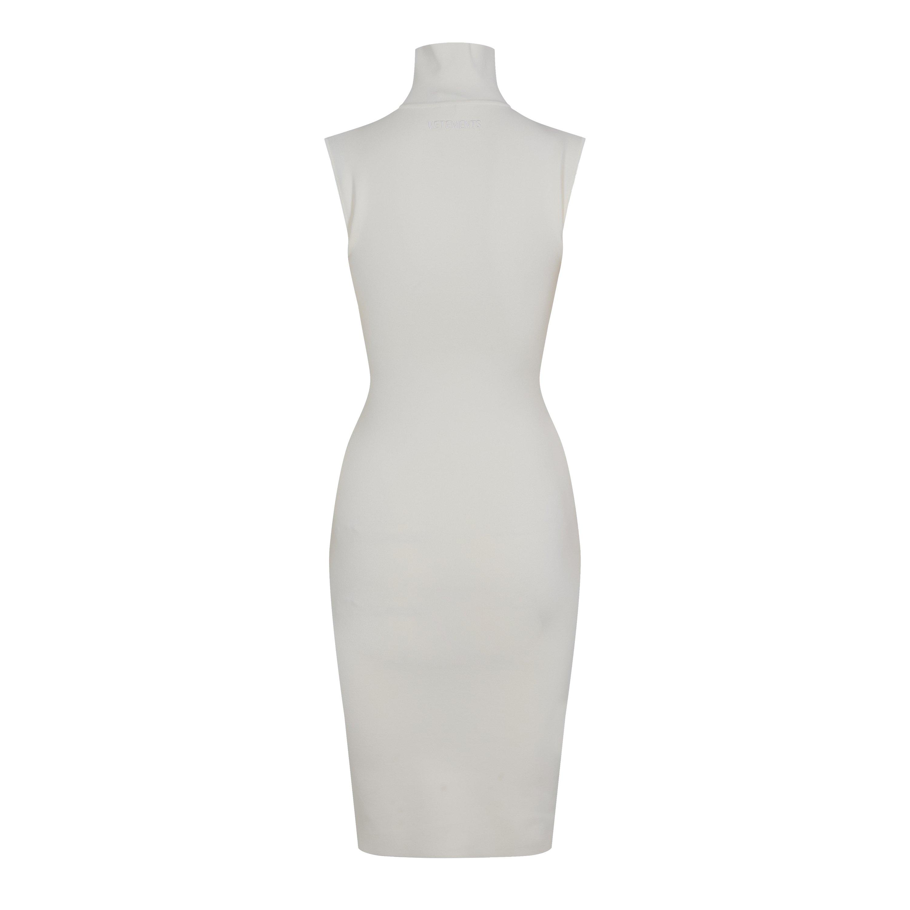 Cream - VETEMENTS - Women's Midi Knitted Bodycon Dress - 2