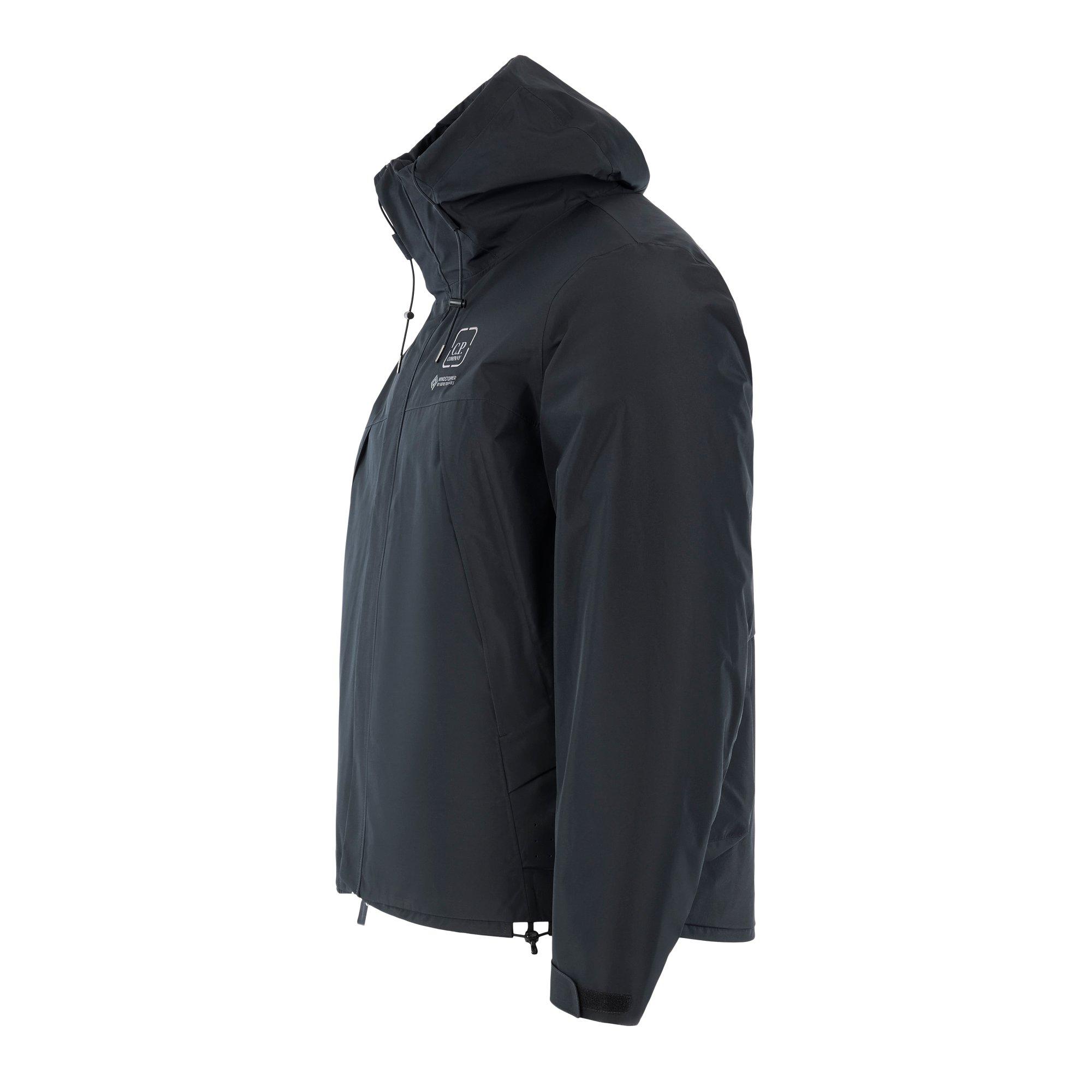 Black 999 - CP Company Metropolis - Men's Gore-Tex Windproof Hooded Medium Puffer Jacket - 2