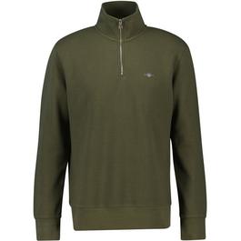 Gant Textured Half Zip Sweatshirt