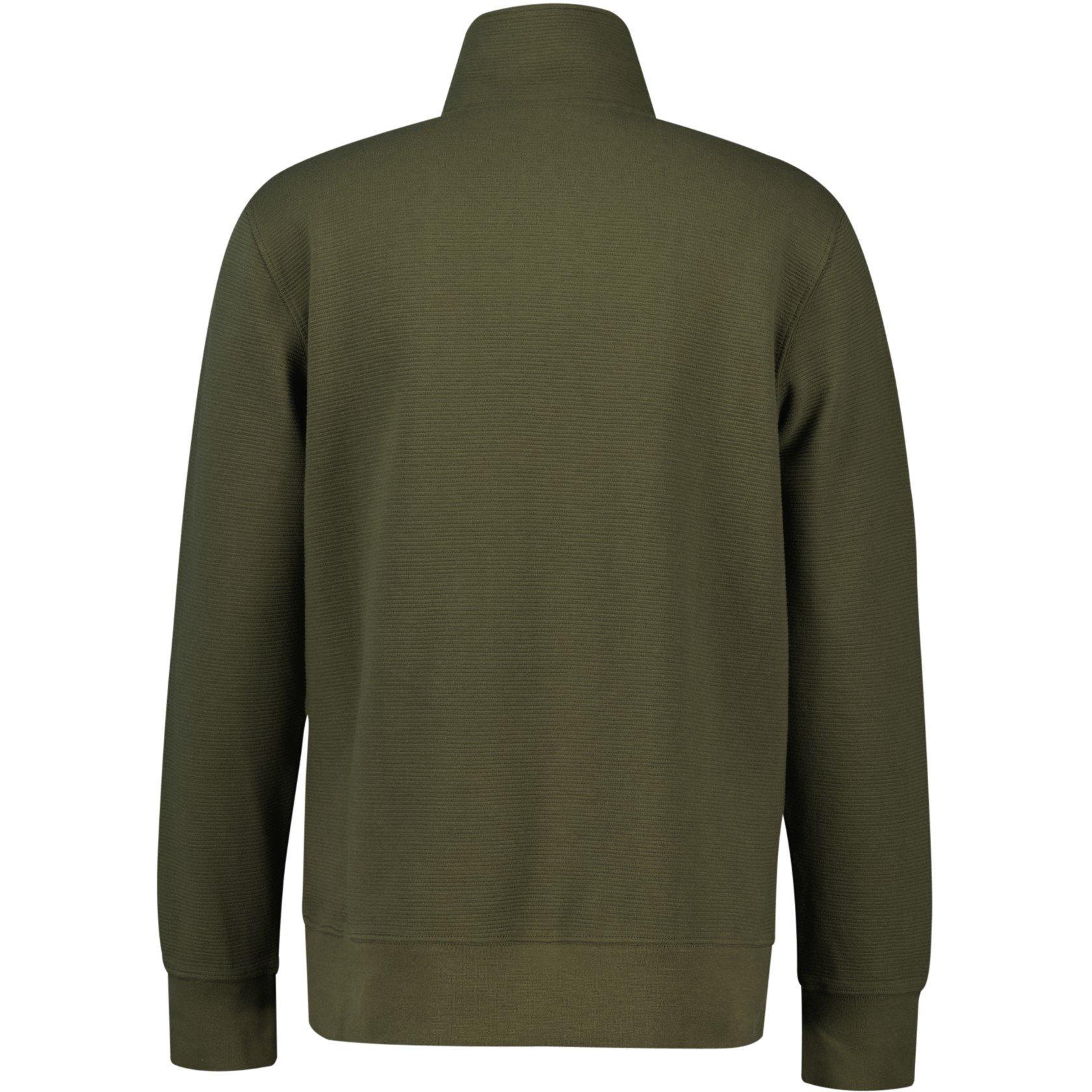 Juniper Green - Gant - Textured Half Zip Sweatshirt - 2