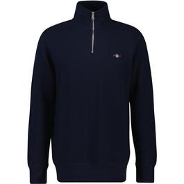 Gant Textured Half Zip Sweatshirt