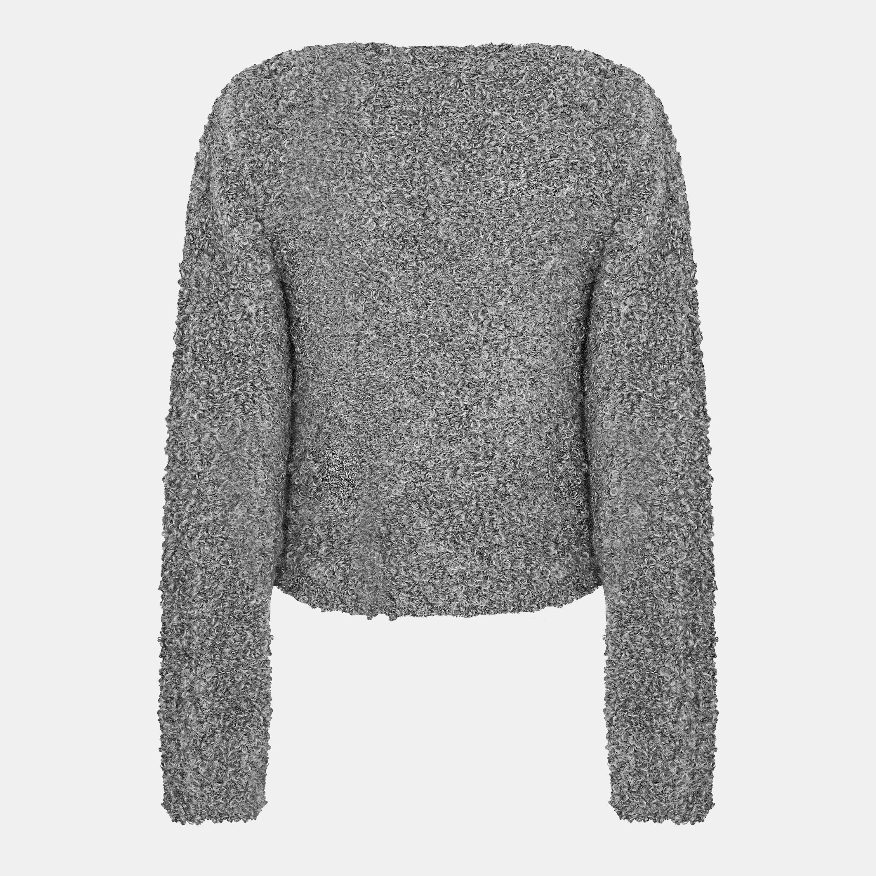 Grey - Magda Butrym - Women's Fine Knit Crew Neck Jumper - 2