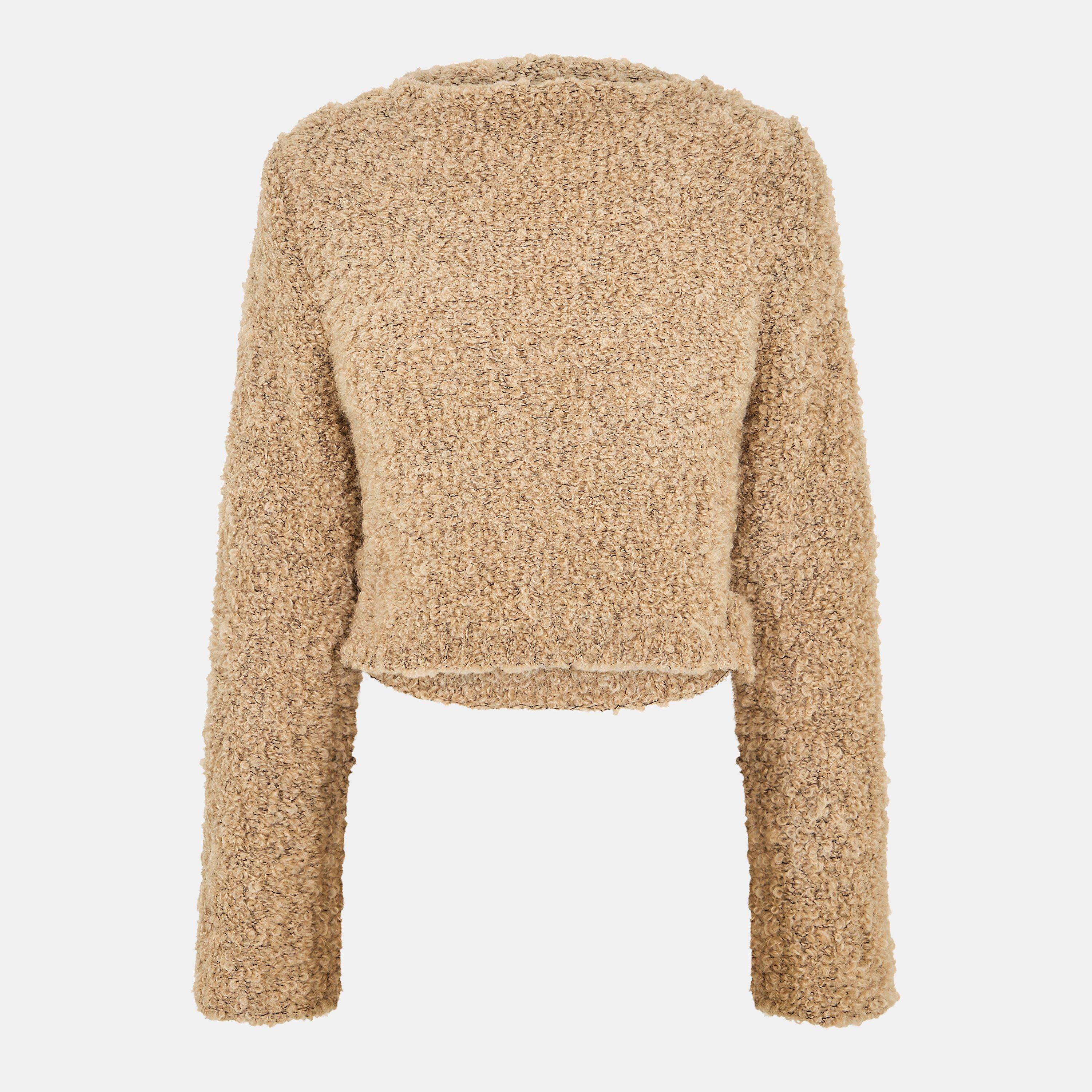 Beige - Magda Butrym - Women's Fine Knit Crew Neck Jumper - 1