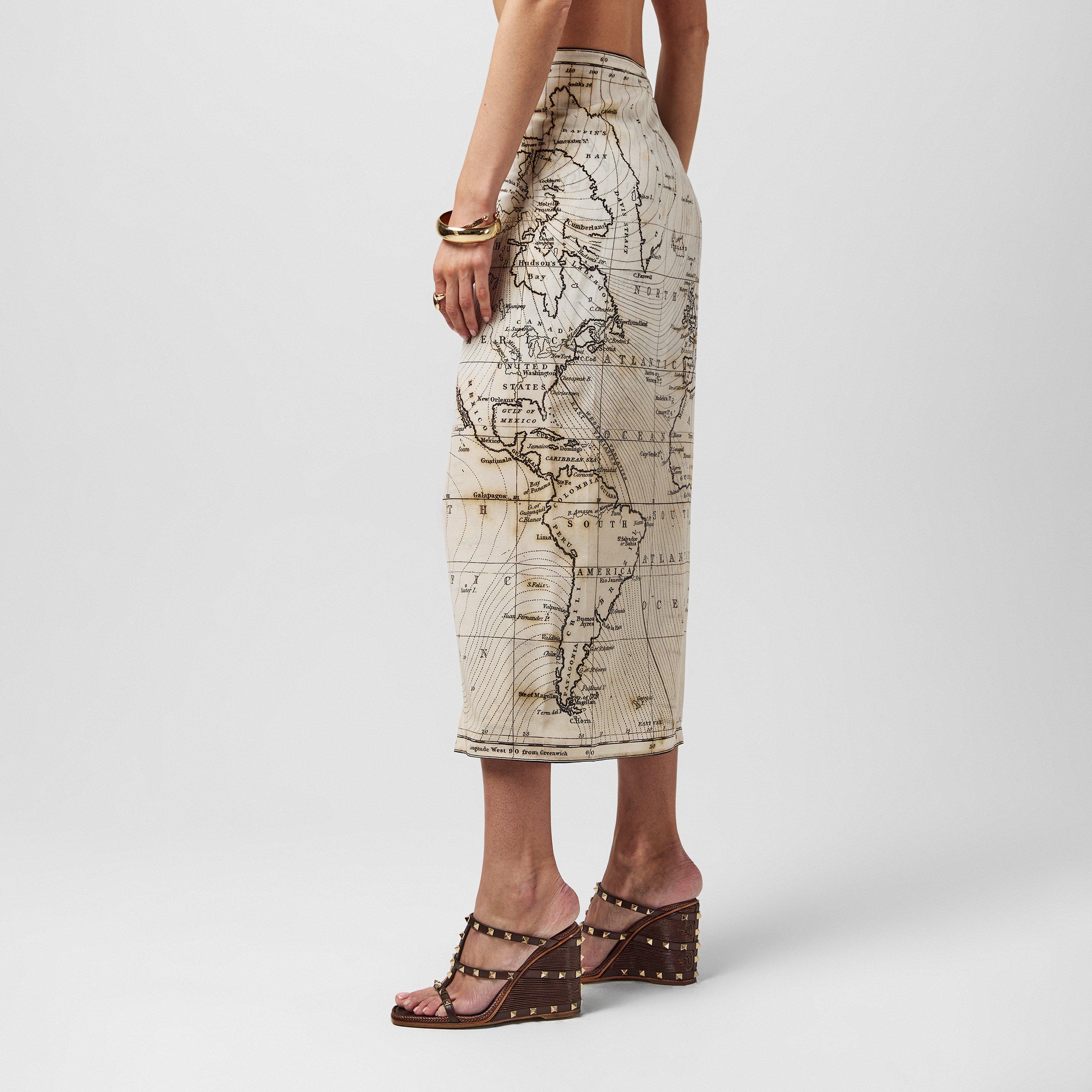 Atlas - St. Agni - Women's Silk Wrap Tie Maxi Skirt - 2