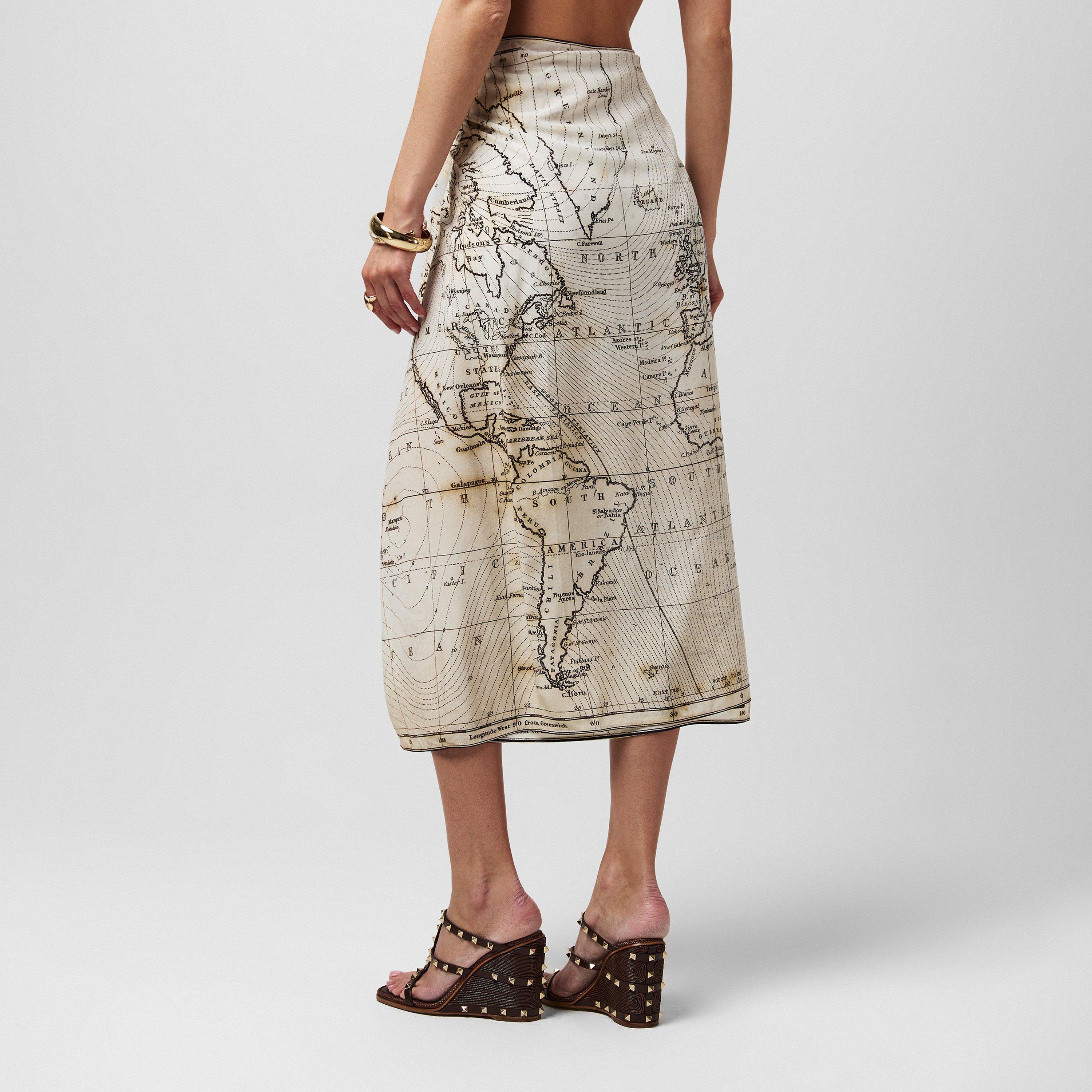 Atlas - St. Agni - Women's Silk Wrap Tie Maxi Skirt - 3