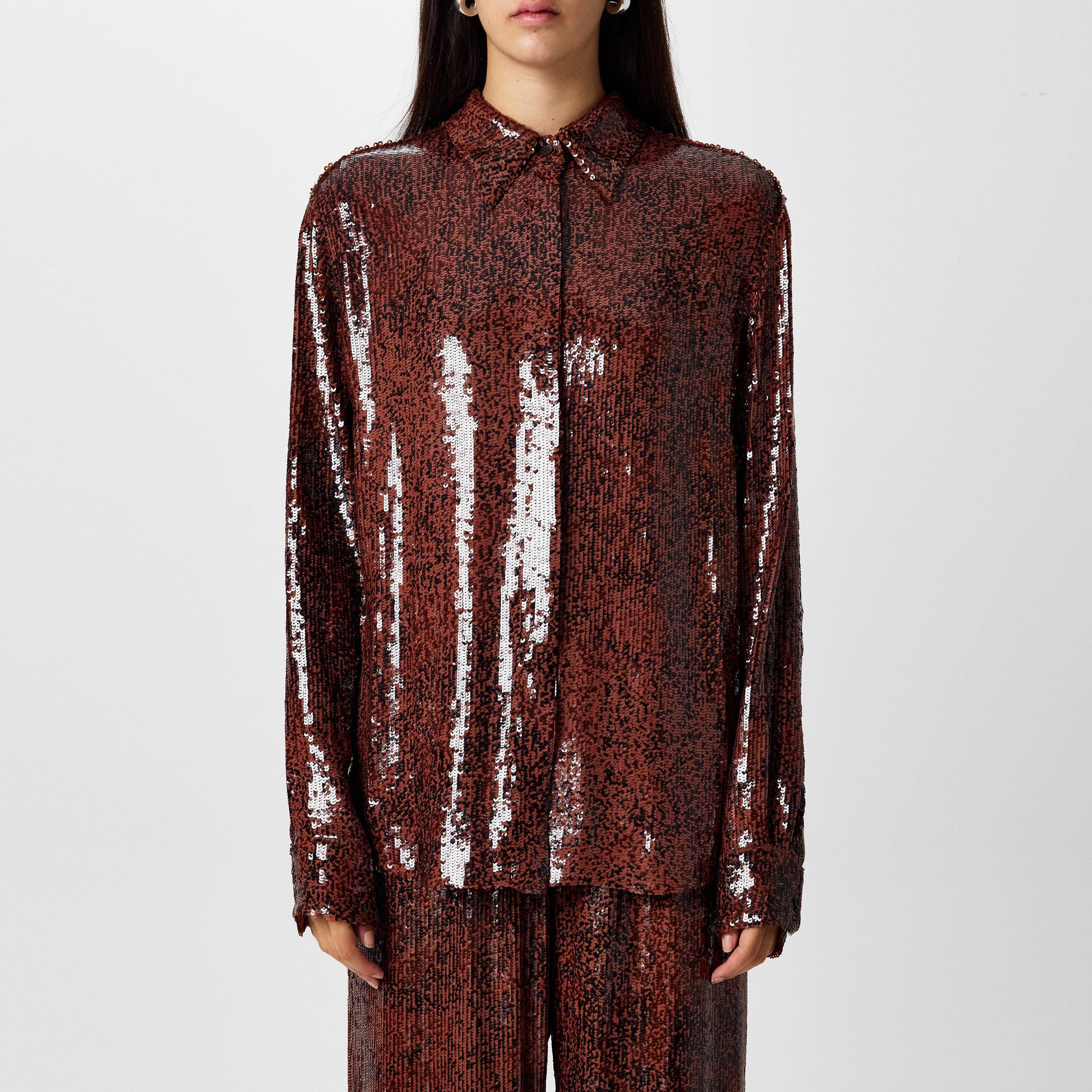 Khaki - Dries Van Noten - Sequin Shirt - 1