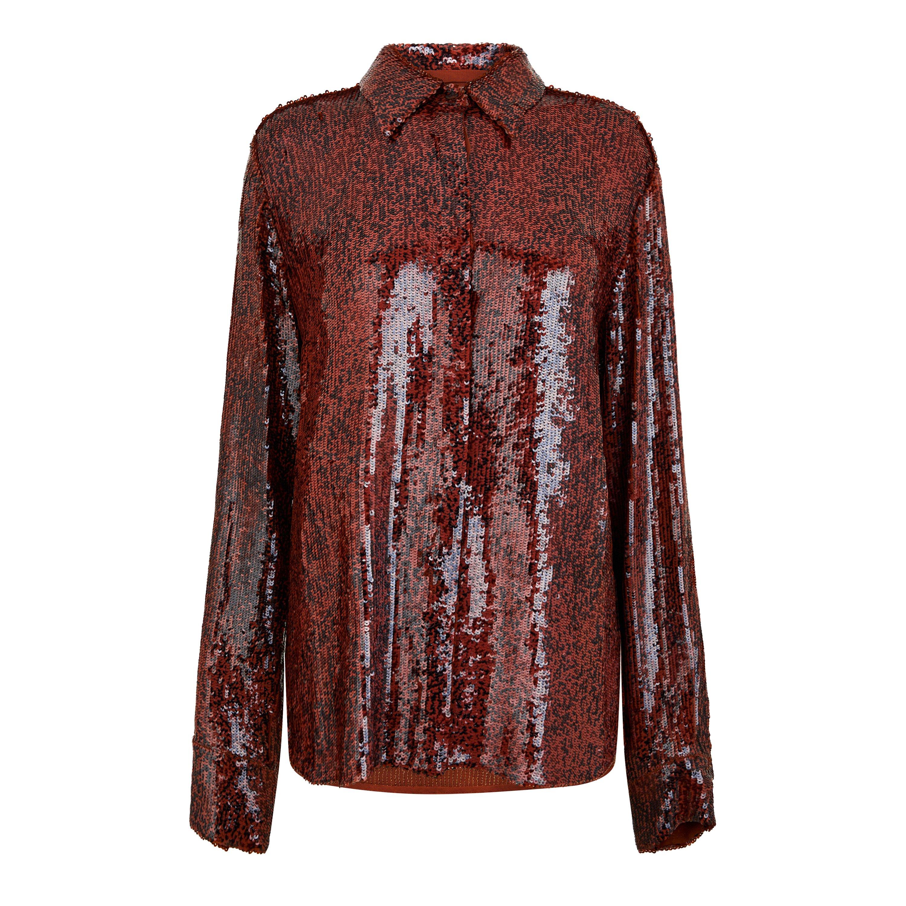 Khaki - Dries Van Noten - Sequin Shirt - 5