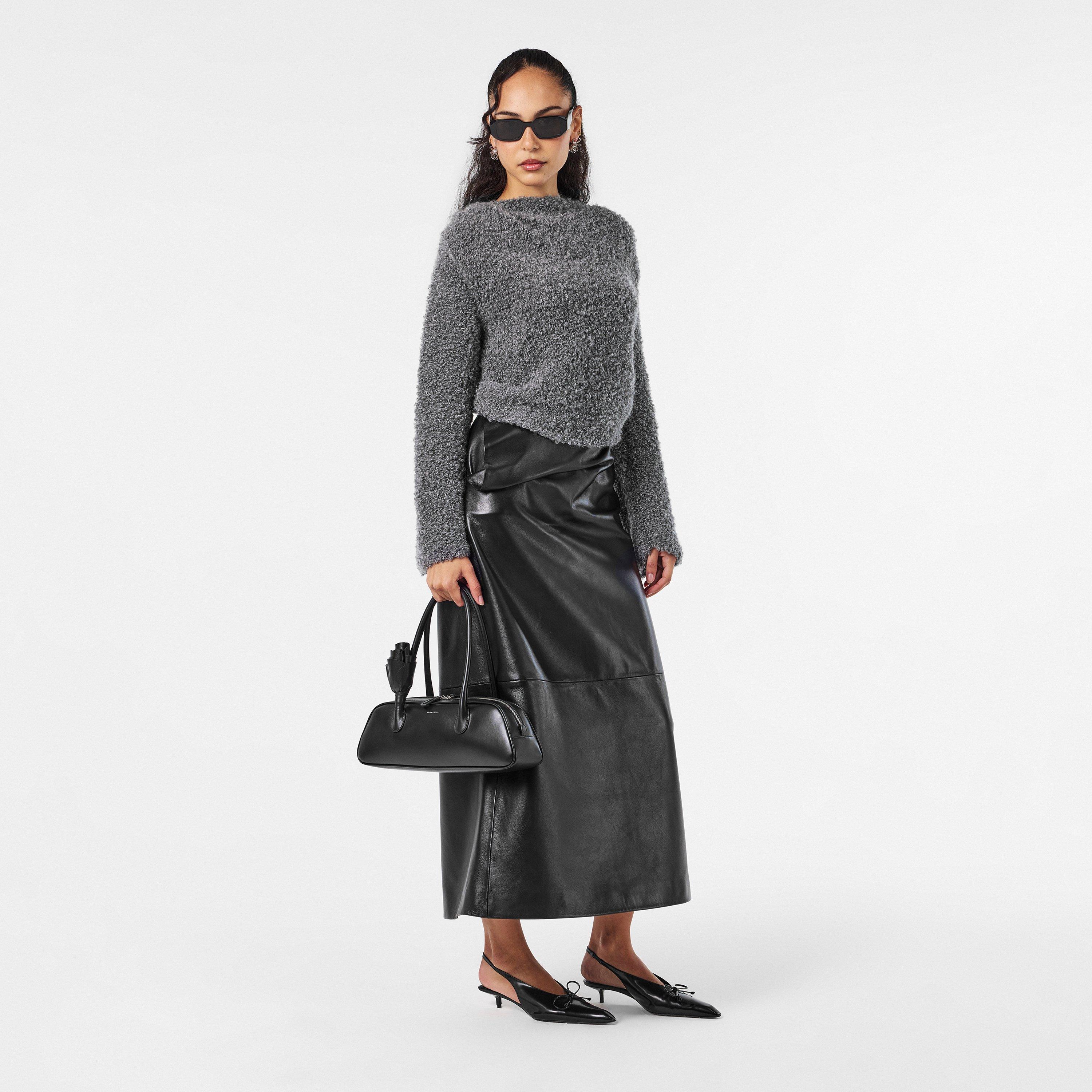 Black - Magda Butrym - Women's Leather Maxi Skirt - 6