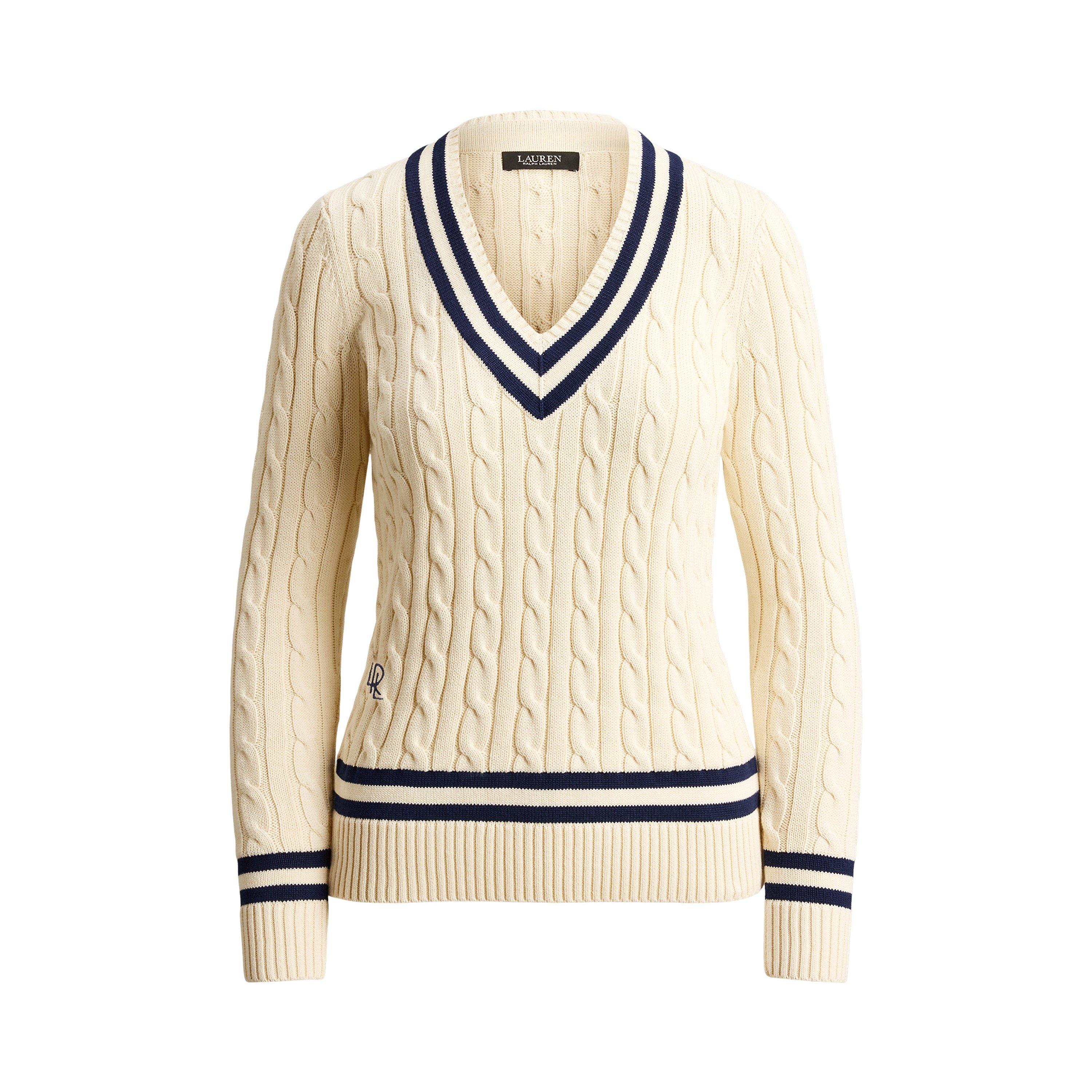 Lauren By Ralph Lauren Women's Masc Navy Crew Neck Jumper - 8 (XS)