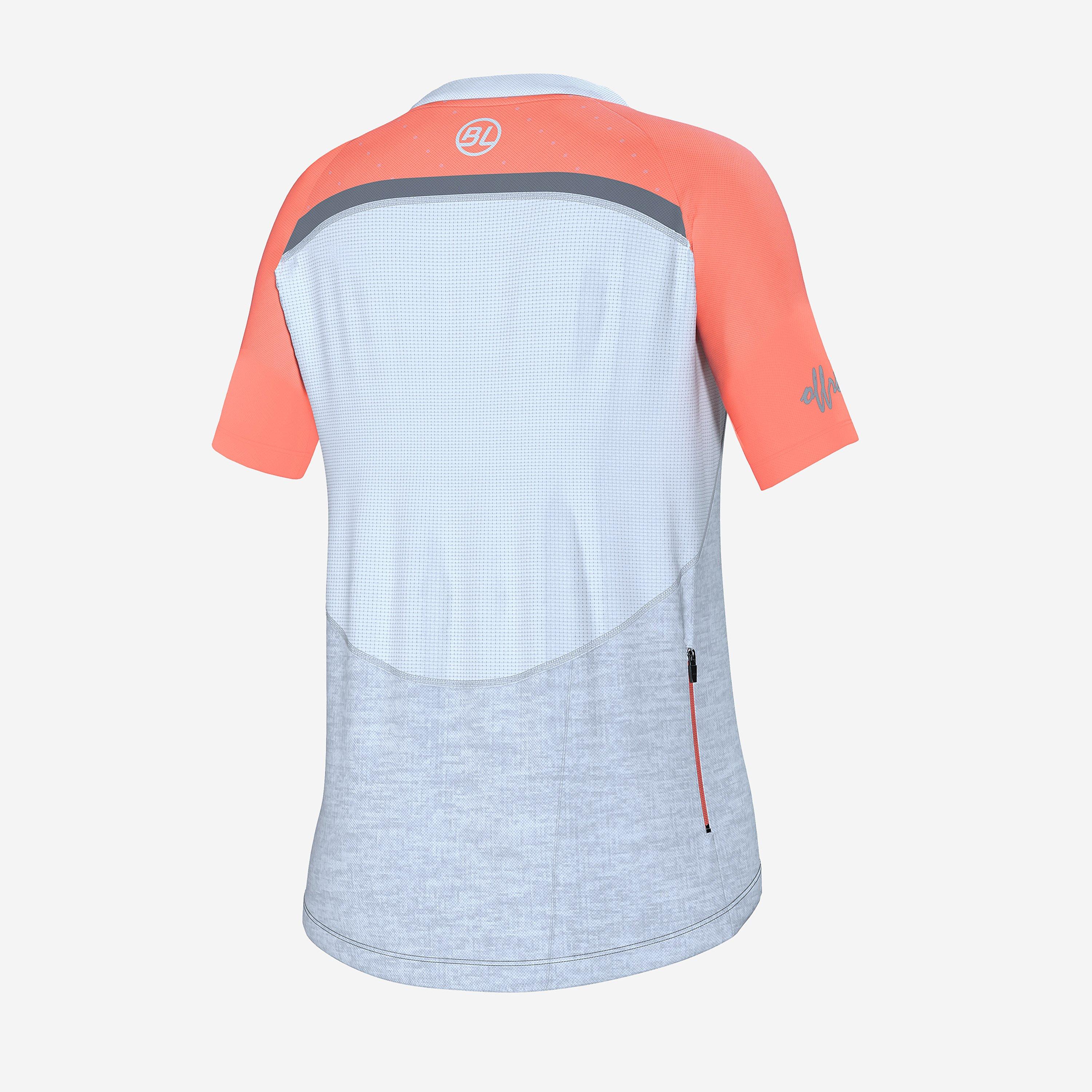 Peach Rose - Bicycle Line - Women's PEDAVENA V-Neck Short Sleeve Cycling Jersey - 2