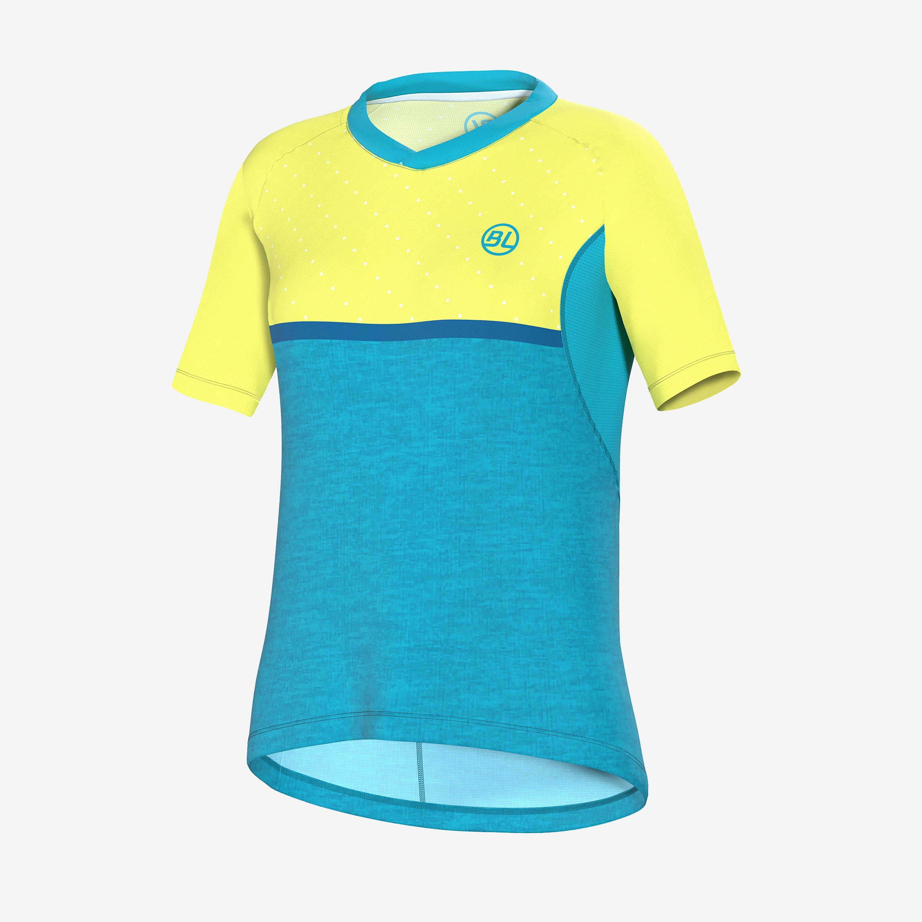 Bicycle Line Women's Pedavena V-Neck Short Sleeve Cycling Jersey - Yellow - 10 (S)