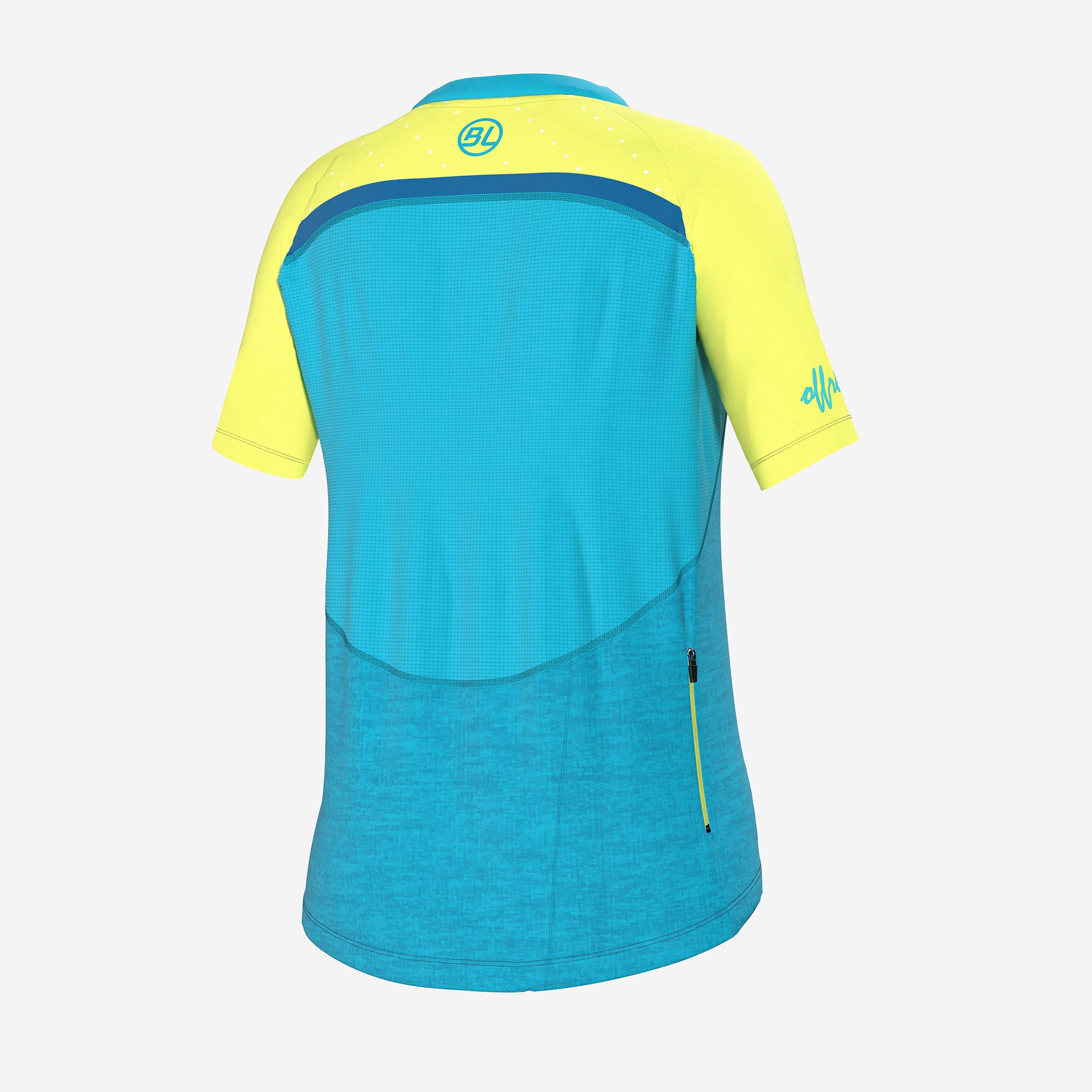 Yellow - Bicycle Line - Women's PEDAVENA V-Neck Short Sleeve Cycling Jersey - 2