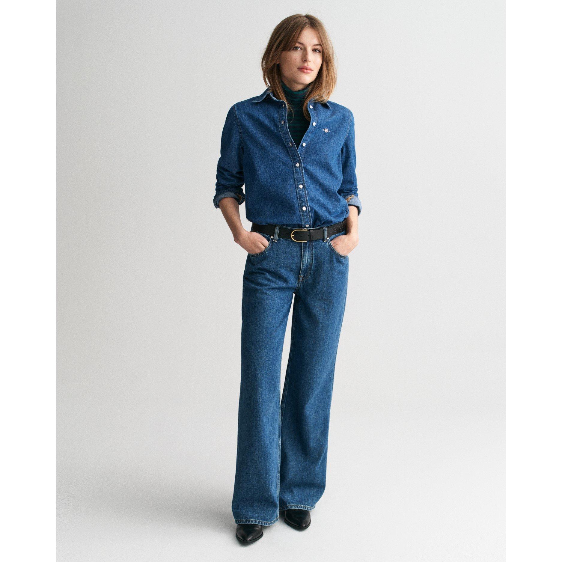 Indigo - Gant - Women's Long-Sleeve Patterned Shirt - 3