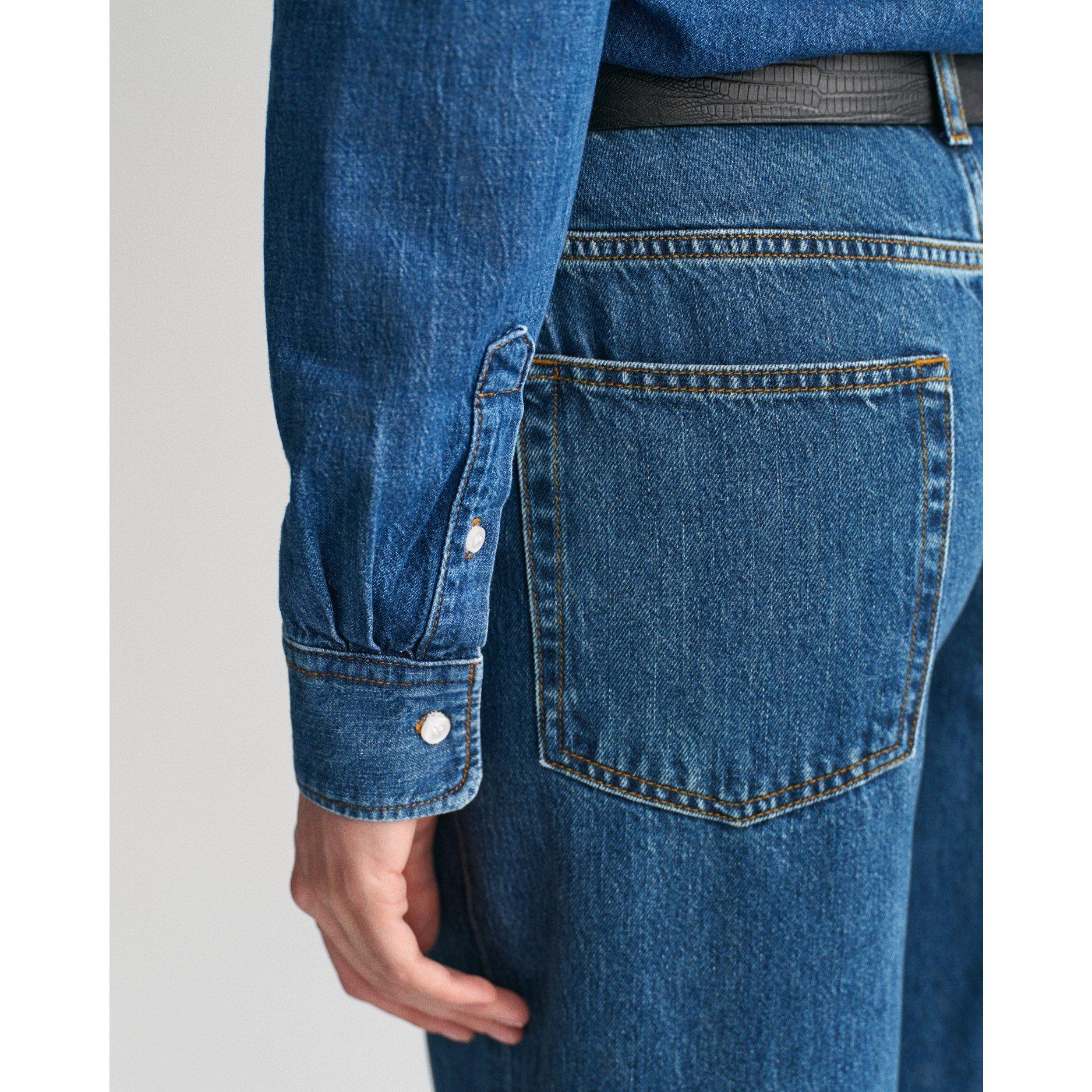 Indigo - Gant - Women's Long-Sleeve Patterned Shirt - 5