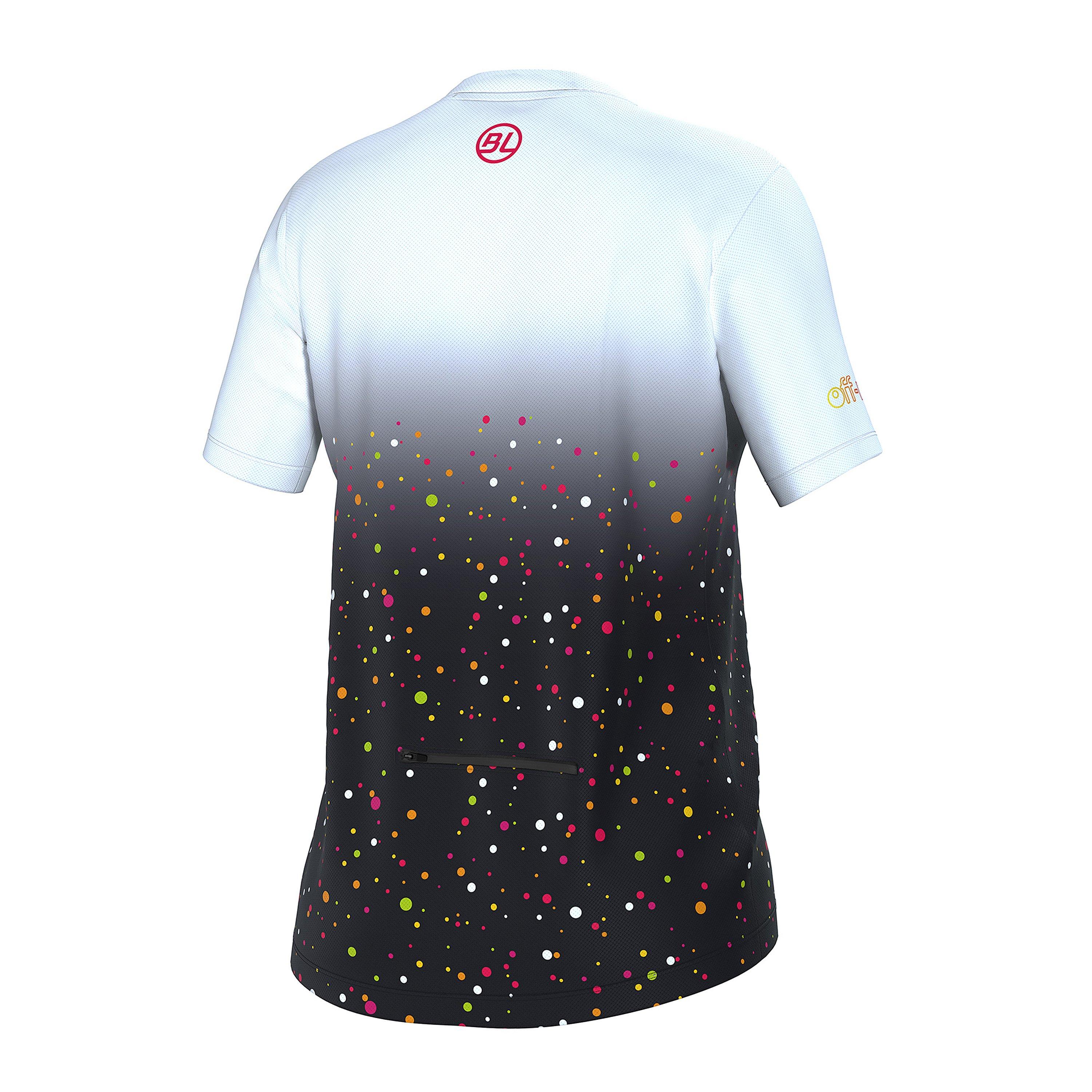 Crno/Bijelo - Bicycle Line - Marostica Half Zip UPF 30+ Short Sleeve Cycling Jersey - 2