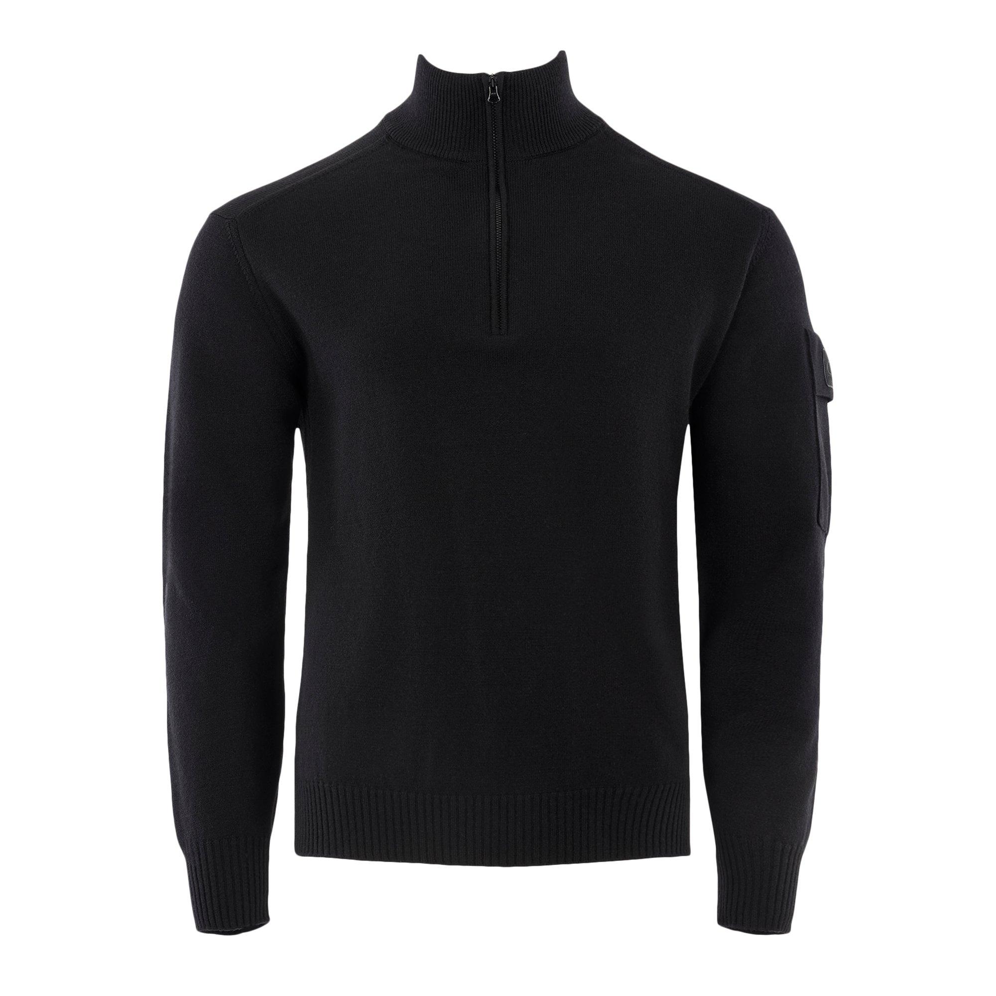 CP COMPANY｜LONG-SLEEVED ZIP-UP/TURTLENECK (Cotton Fleec C.P. Company Turtlenecks, male, Black, Size: L Black Wool