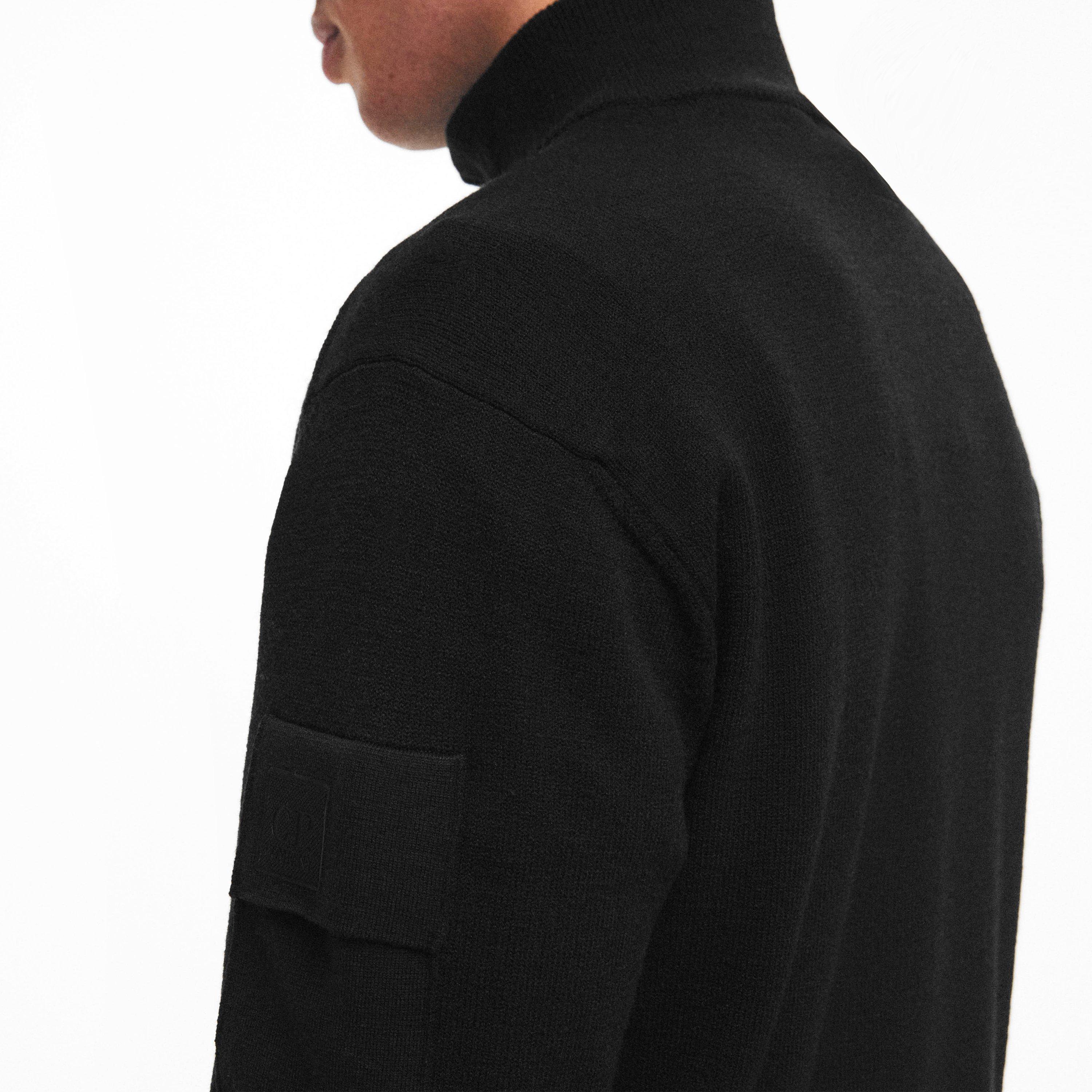 Black 999 - CP Company Metropolis - Cotton Knit Half Zip Jumper - 5