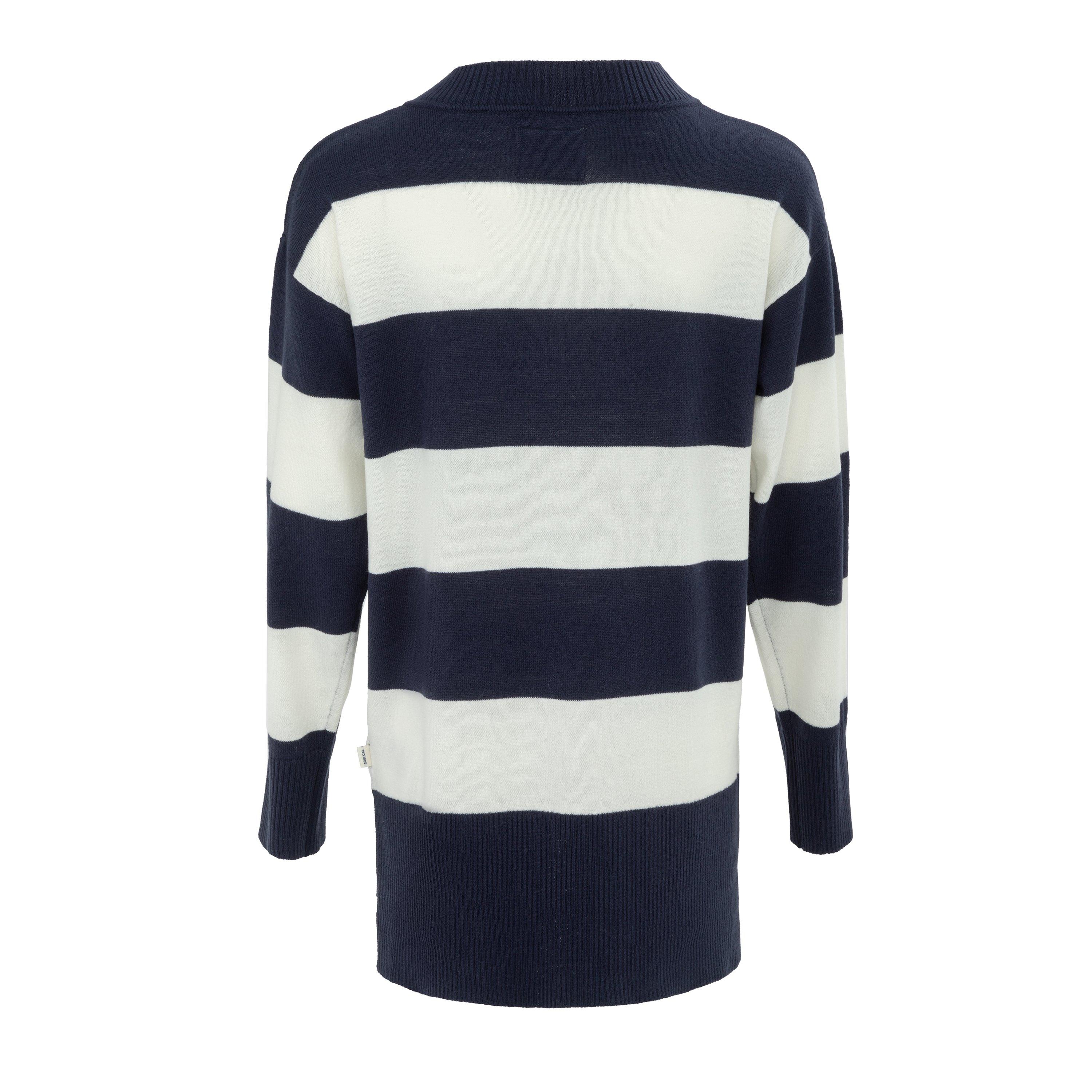 Navy/Hvid - SoulCal - Cal Women Long Sleeve Stripe Jumper - 2