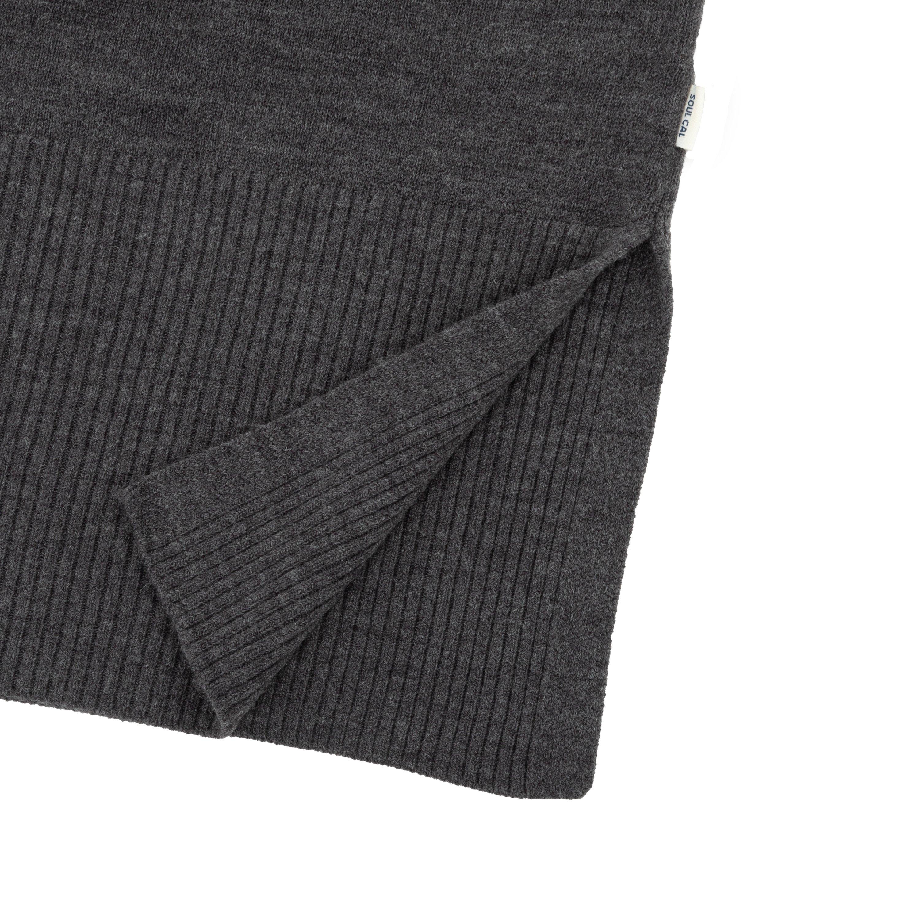 Charcoal - SoulCal - Cal Women Long Sleeve Knitwear Dress - 4