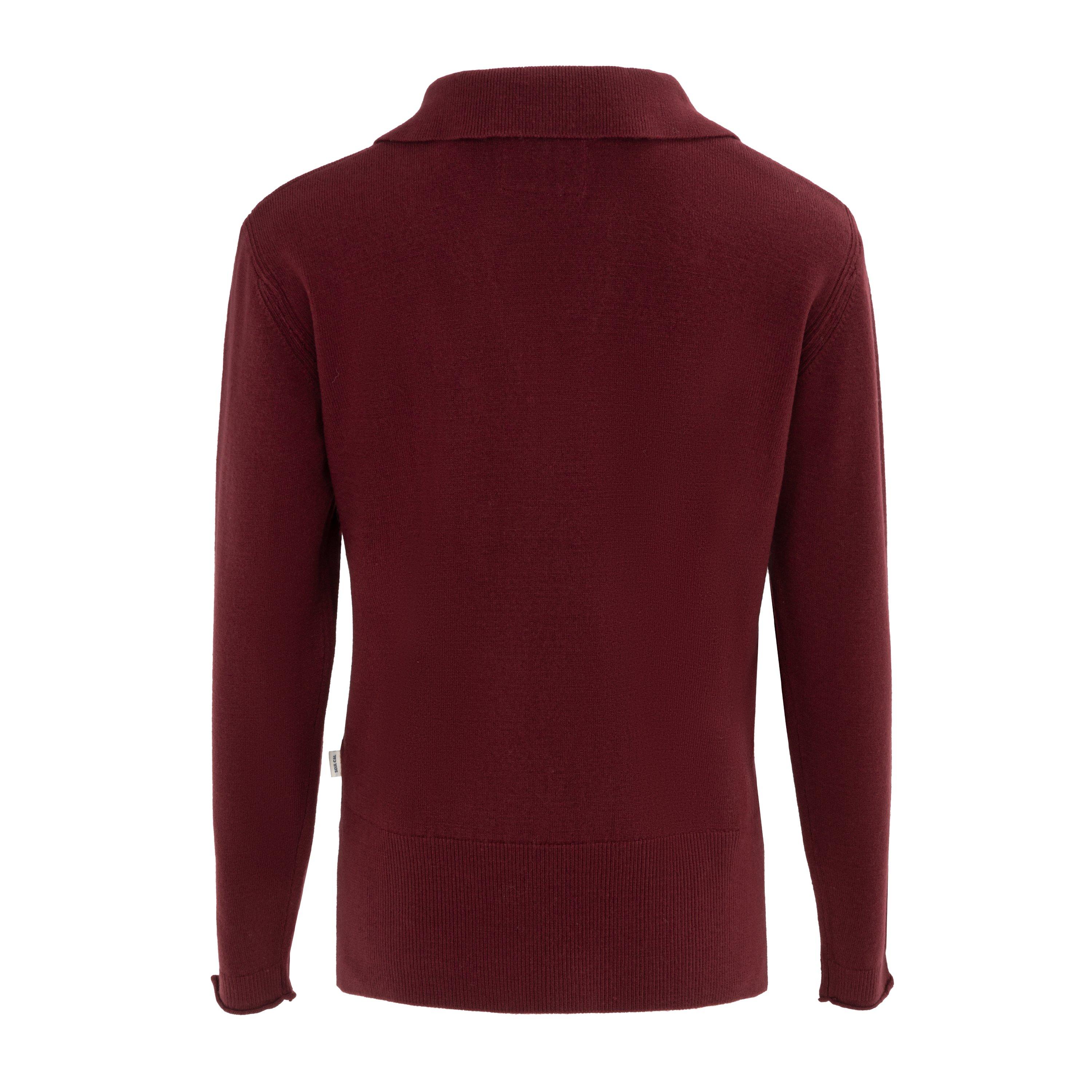 Bourgondisch - SoulCal - Cal Women Long Sleeve Polo Jumper - 2