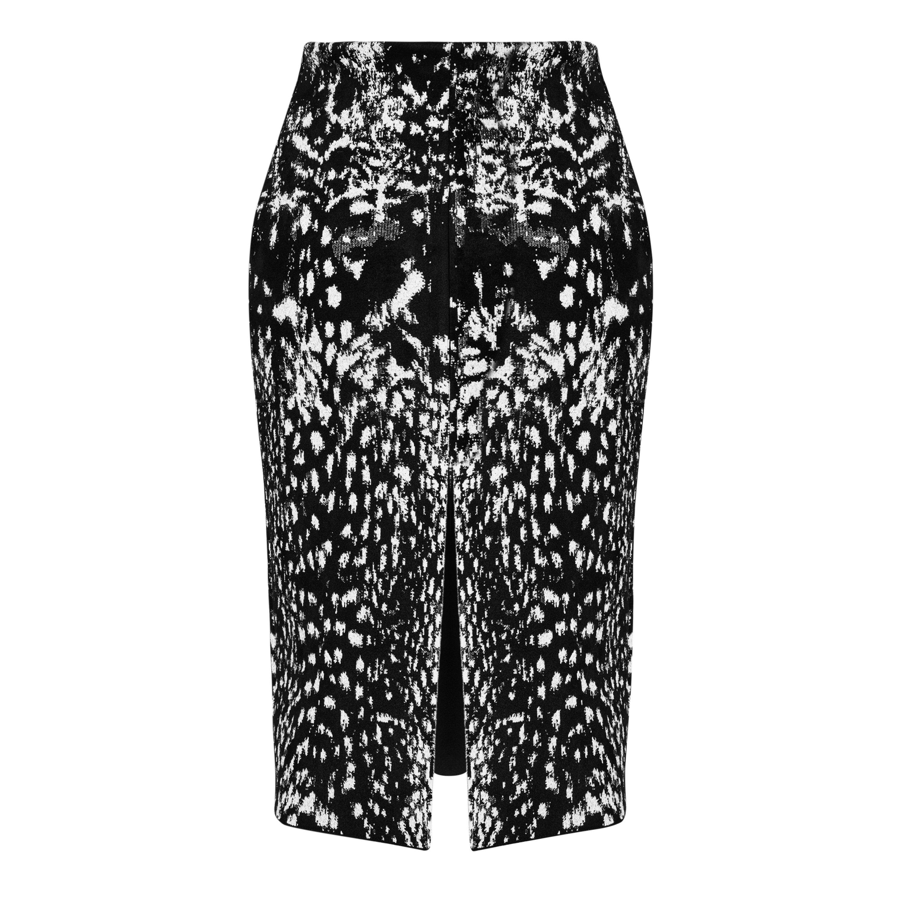 Black - Balmain - Balmain Leather Skir Ld64 - 2