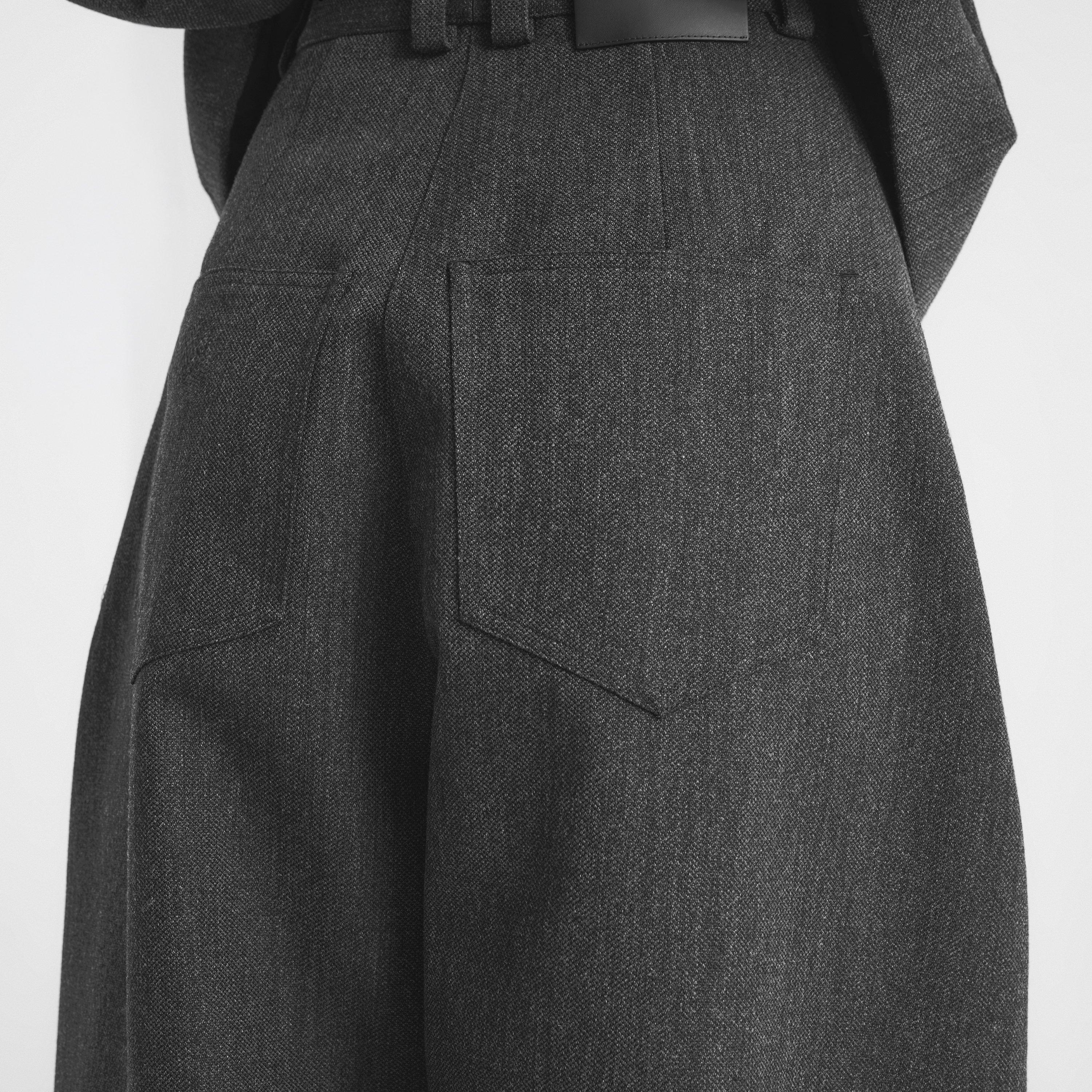 Dark Grey - Balenciaga - Women's High-Waist Barrel Cotton Wide-Leg Jeans - 5