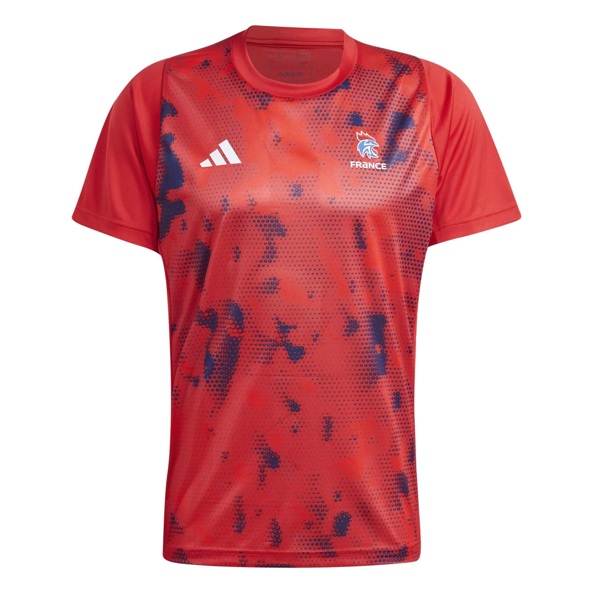 Adidas Men's France Handball T-Shirt - Team Colleg Red - XS