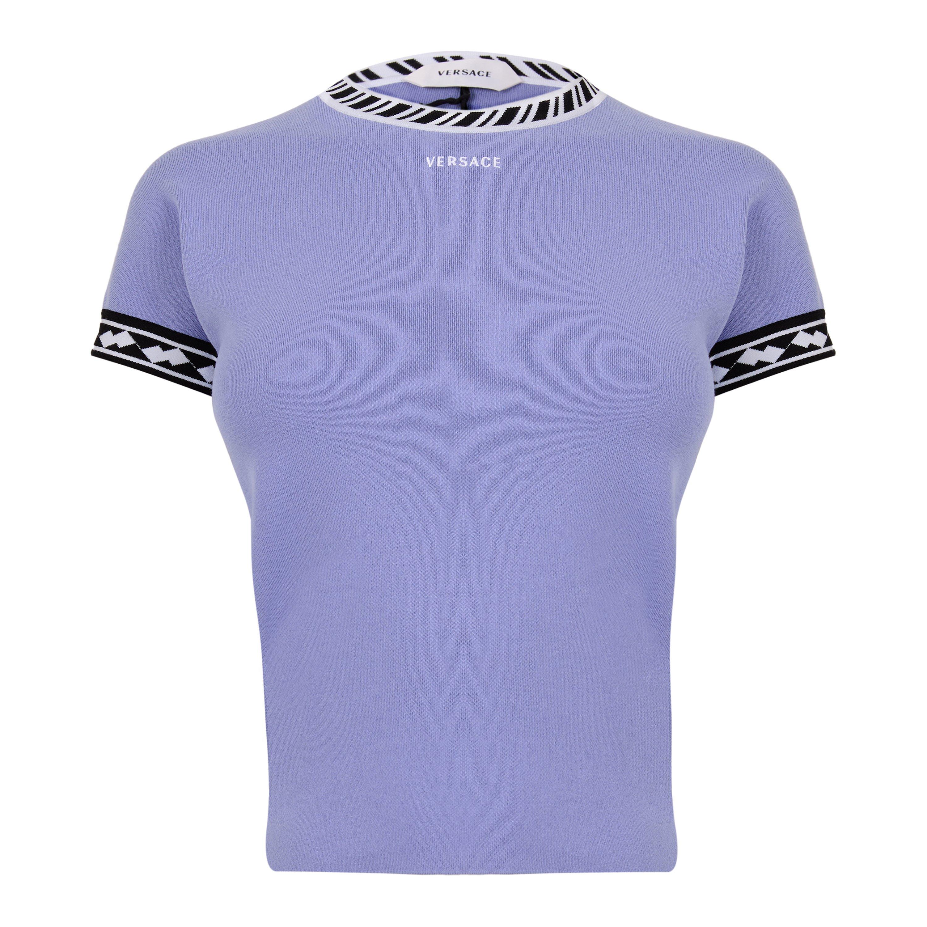 Powder Lilac - Versace - Versace Knt Top Ld64 - 1