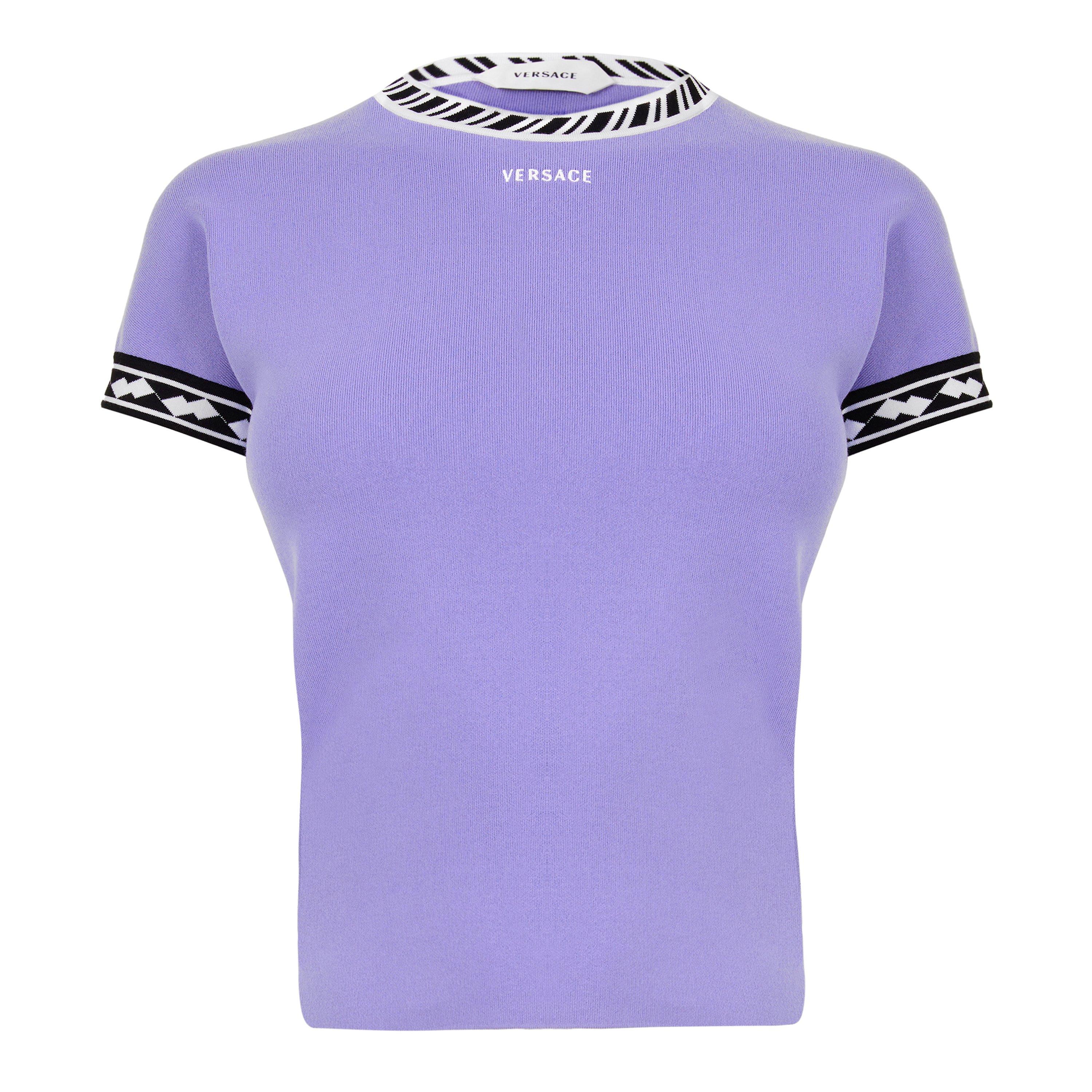 Versace Versace Knt Top Ld64 - Powder Lilac - Size 46