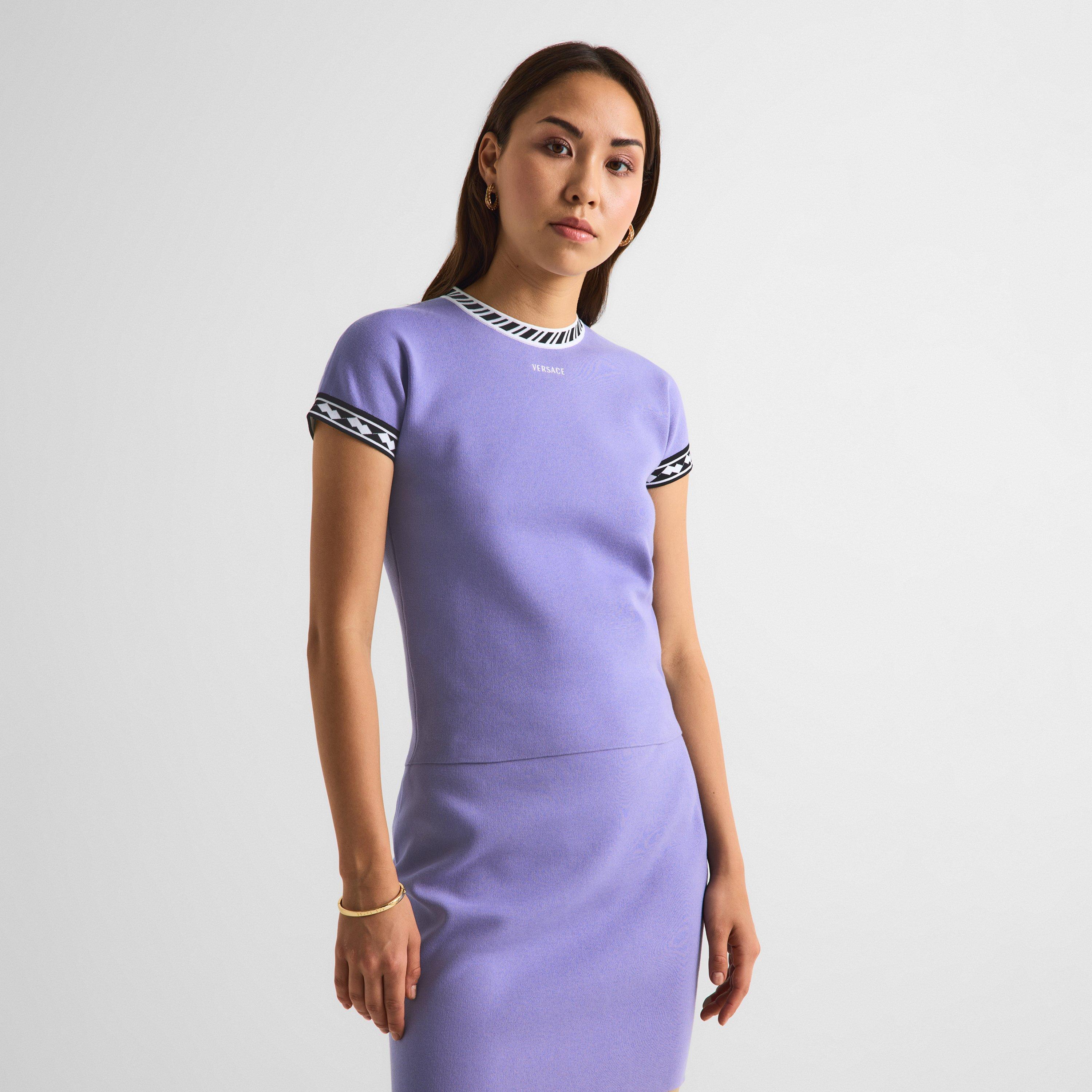 Powder Lilac - Versace - Versace Knt Top Ld64 - 3