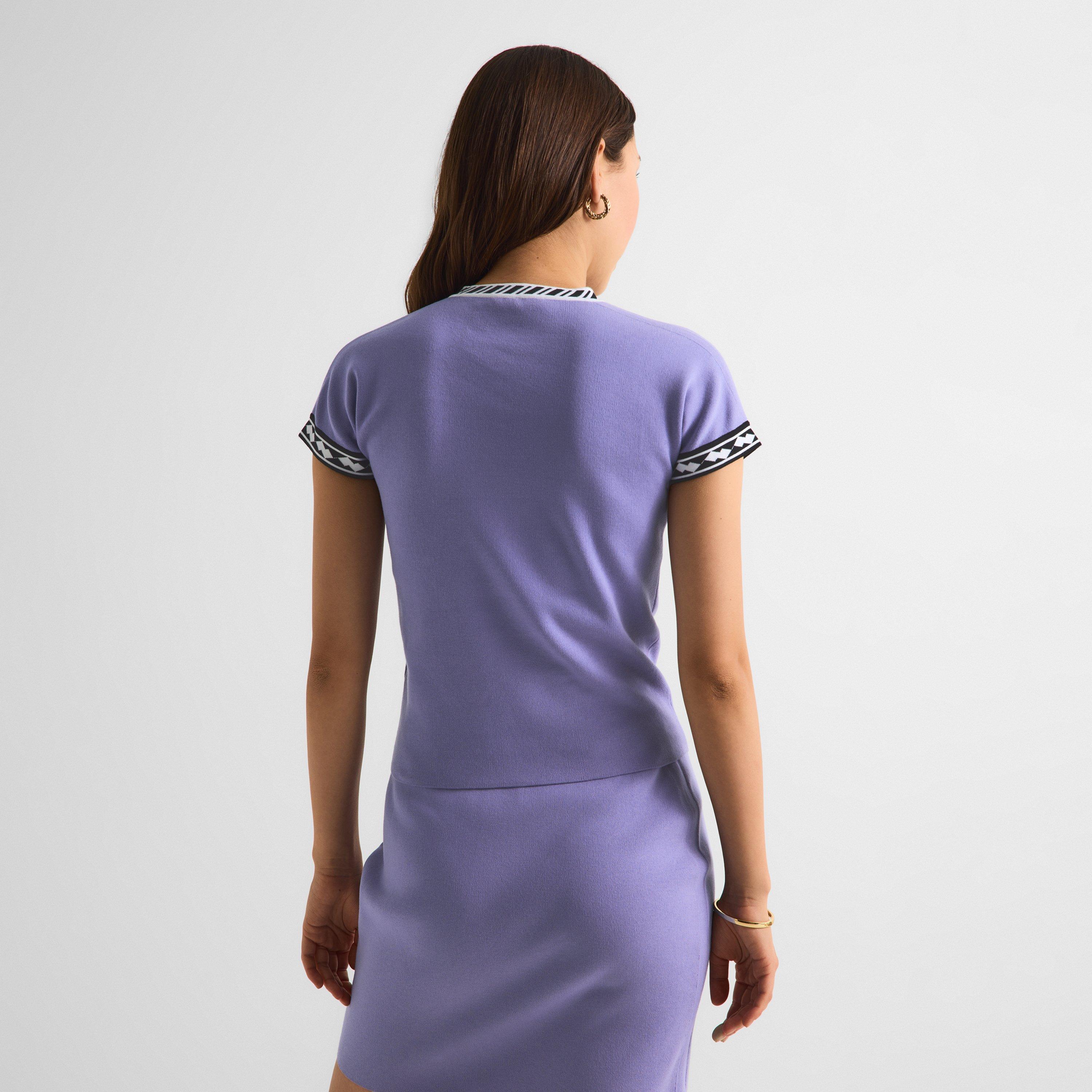 Powder Lilac - Versace - Versace Knt Top Ld64 - 4