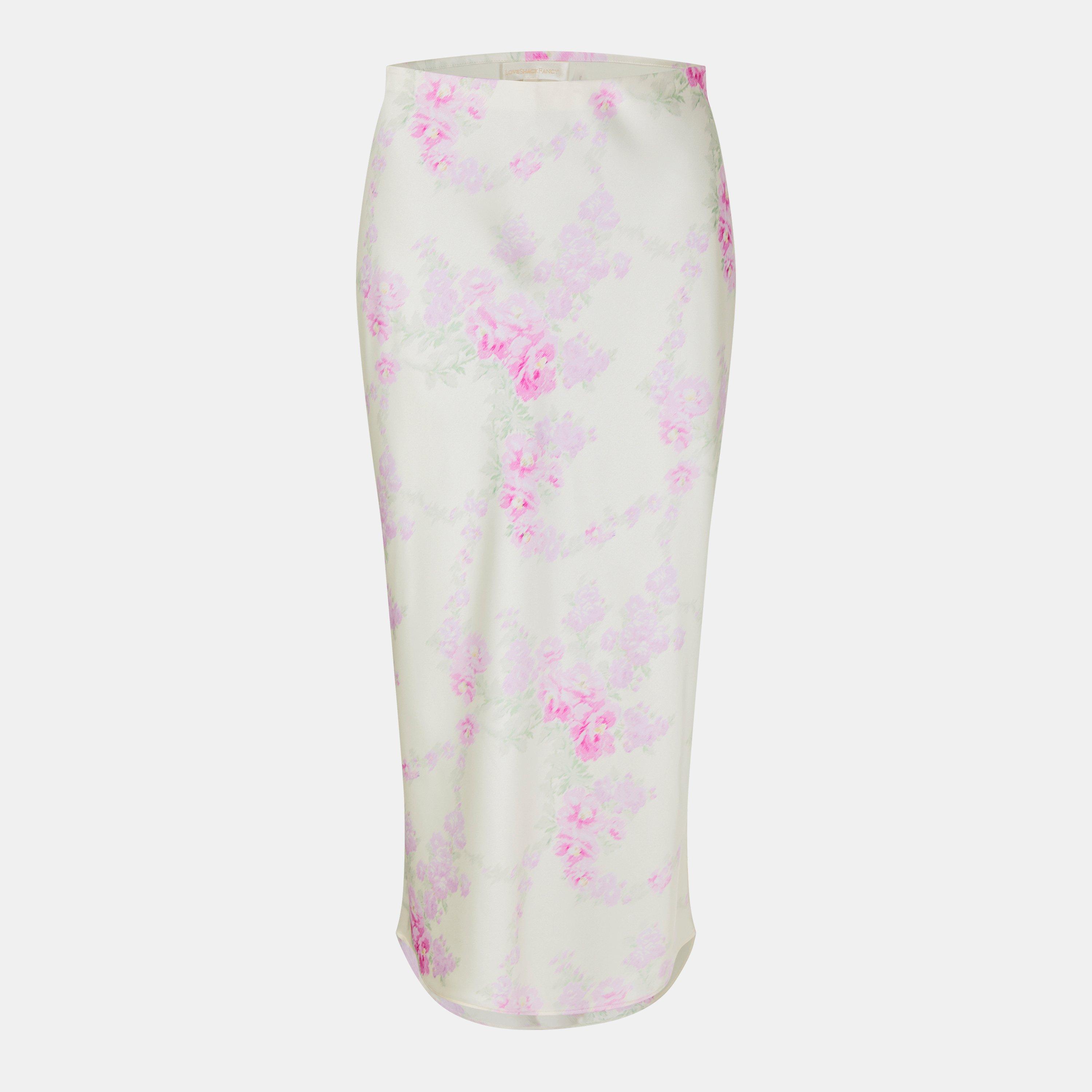 Vanilla Sorbet - LoveshackFancy - Women's Castle A-Line Lace Midi Skirt - 1
