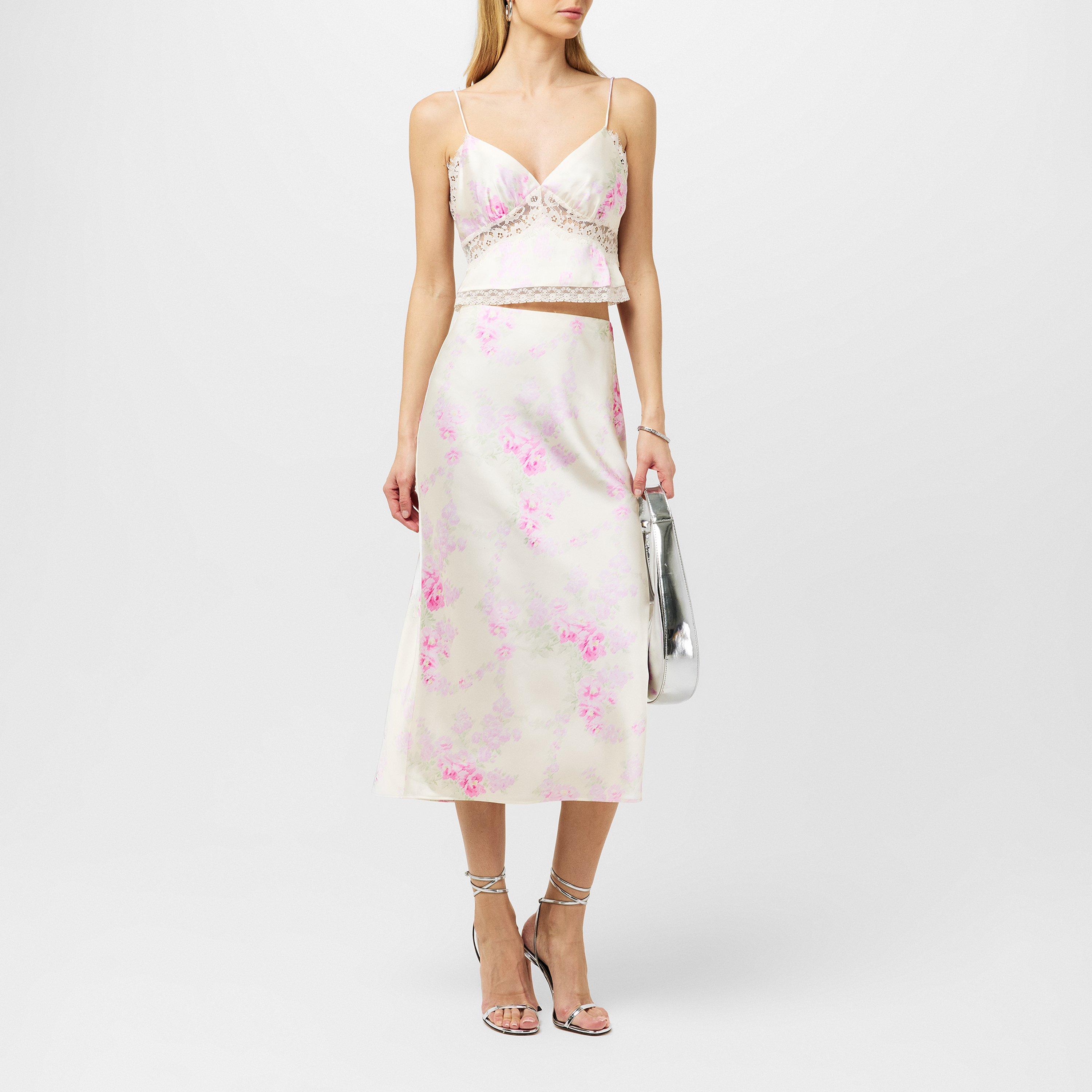 Vanilla Sorbet - LoveshackFancy - Women's Love Castle Midi Skirt - 6