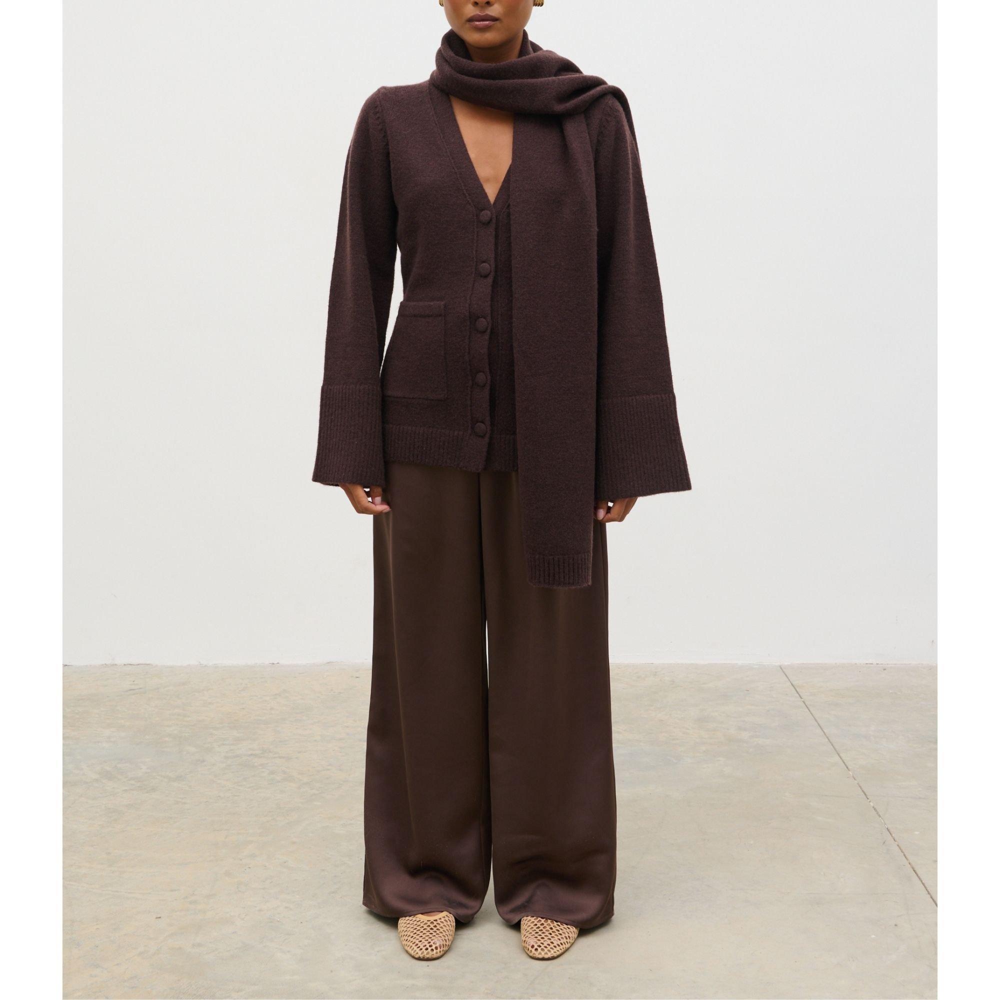 Chocolate Brown - Pretty Lavish - P.Lavish Florie Knt Ld64 - 2