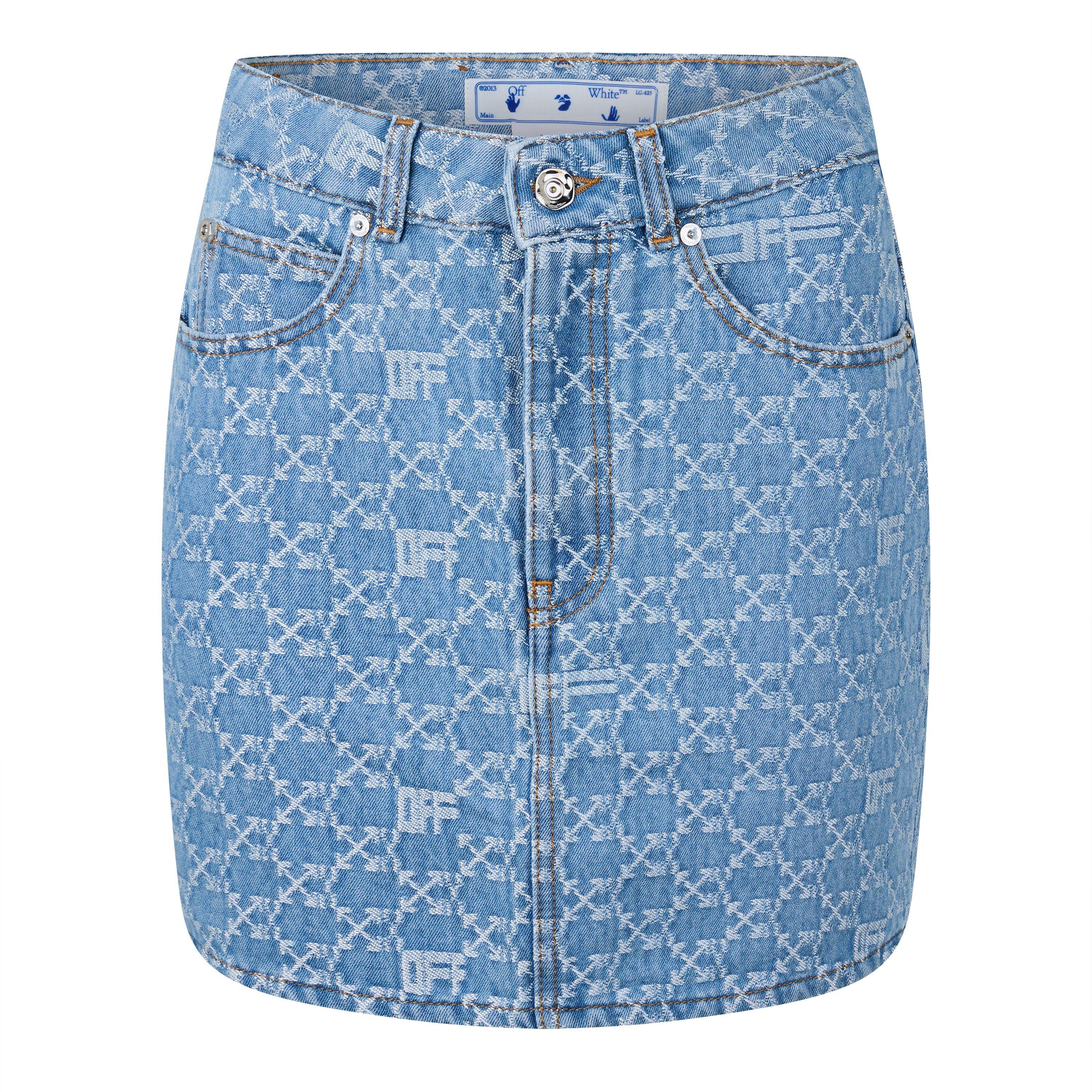 Light Blue - Off White - Women's Mono Arrow Logo Mini Skirt - 1