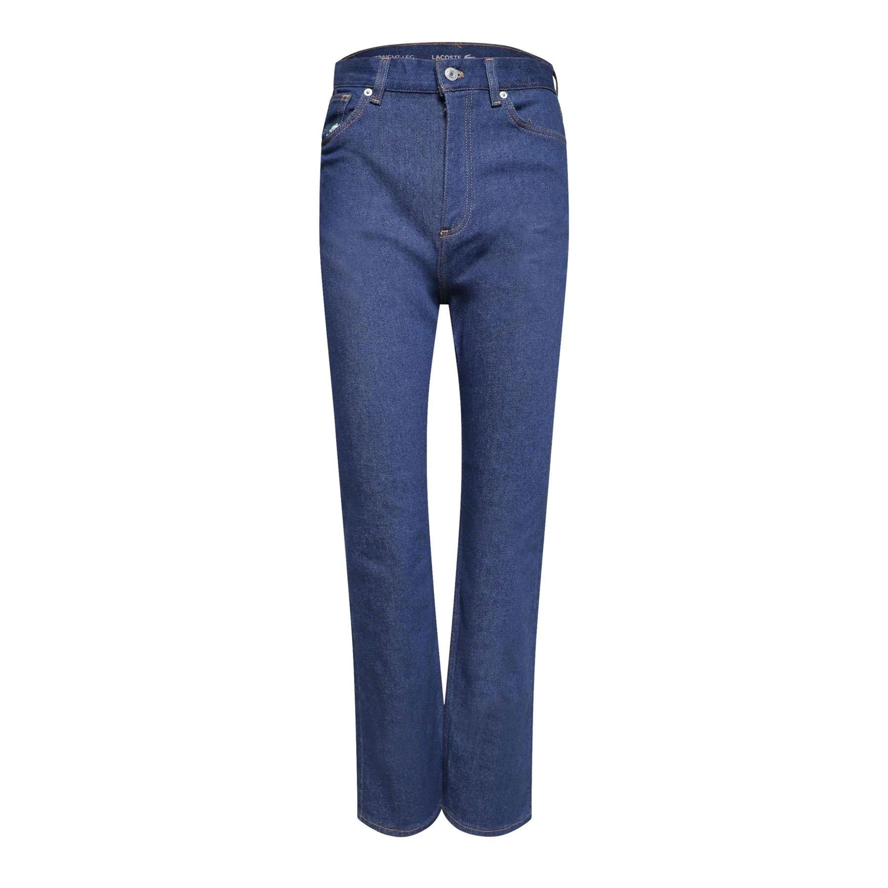 Blue - Lacoste - Women's High-Waisted Wide Leg Jeans - 1
