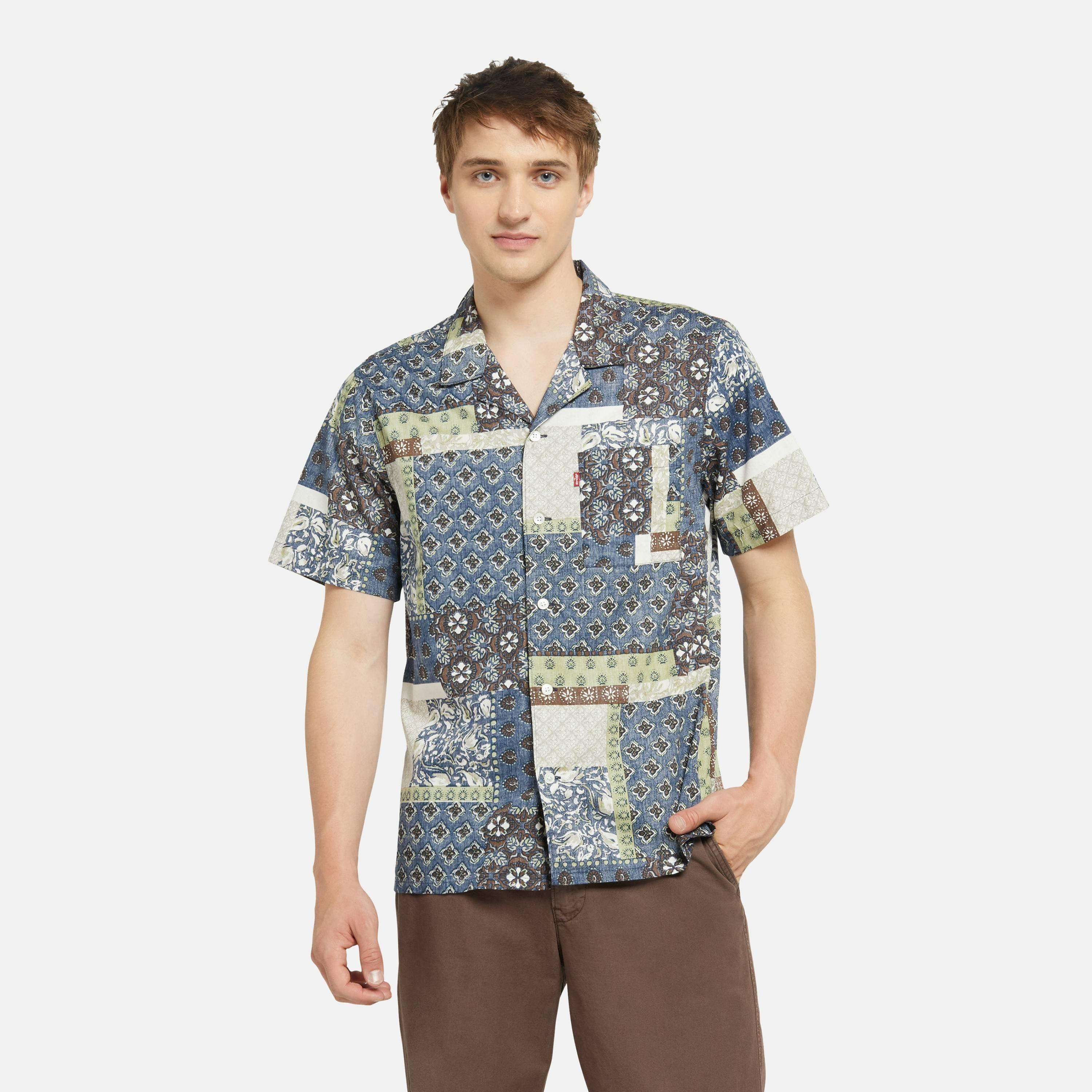 Levis Men's Sunset Camp Short-Sleeve Bowling Shirt - Tamrin - L