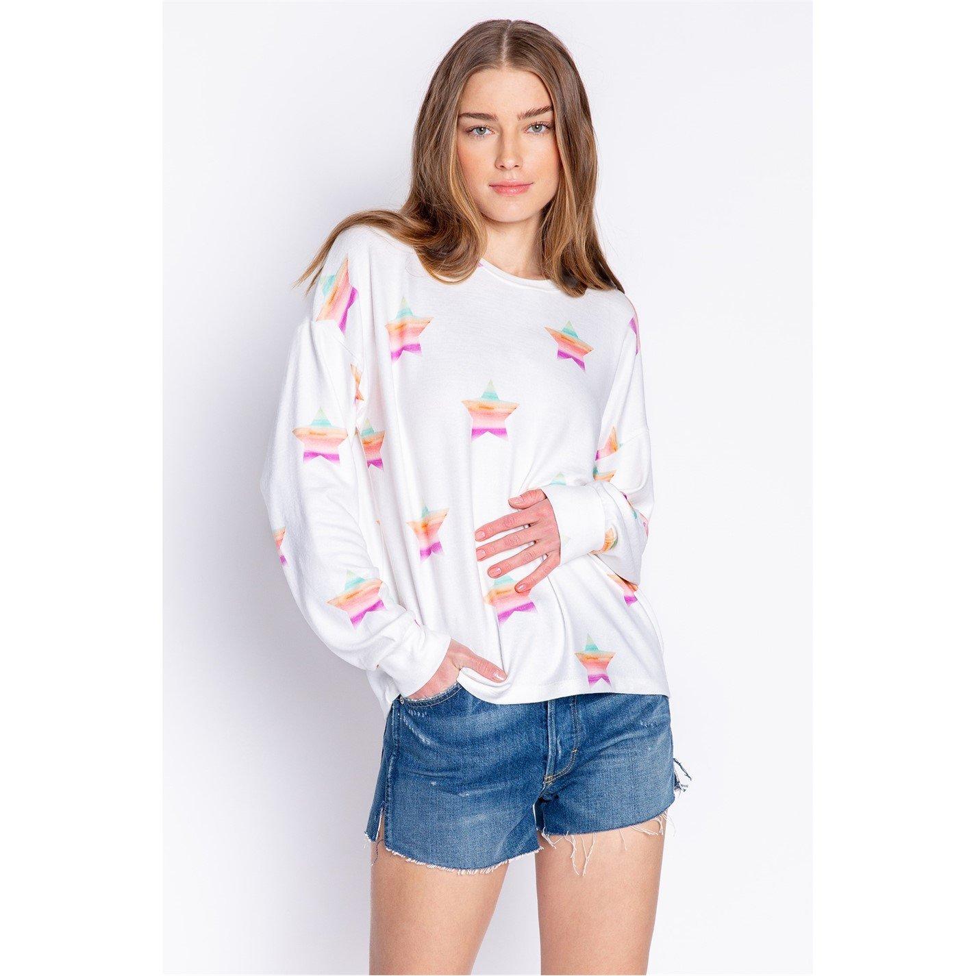 Pj Salvage Women's Stardust Crew Neck Jumper - Off-White - 12 (M)
