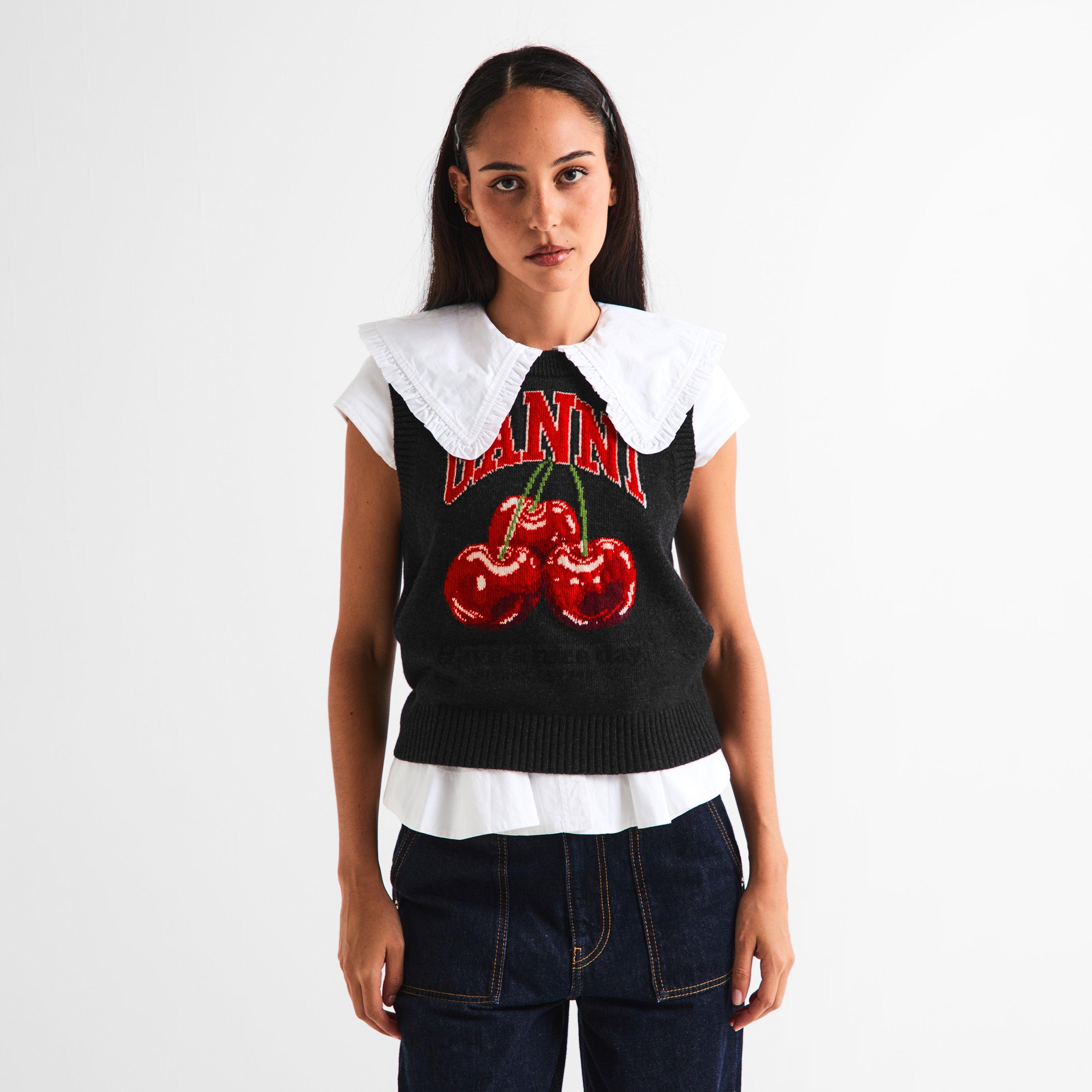 Phantom - Ganni - Women's Knitted Sweater Vest - 3