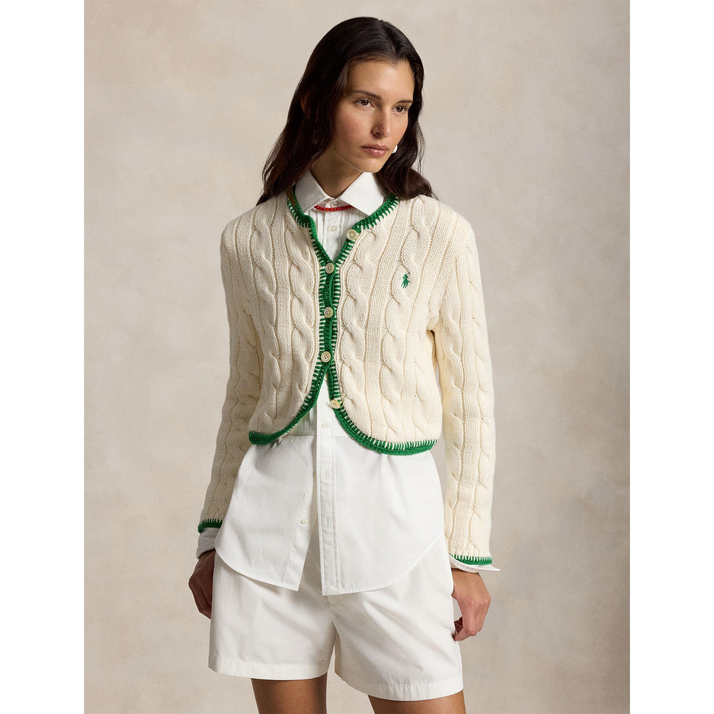 CRICKET CREAM - Polo Ralph Lauren - Polo Cable Cardigan Ld62 - 3