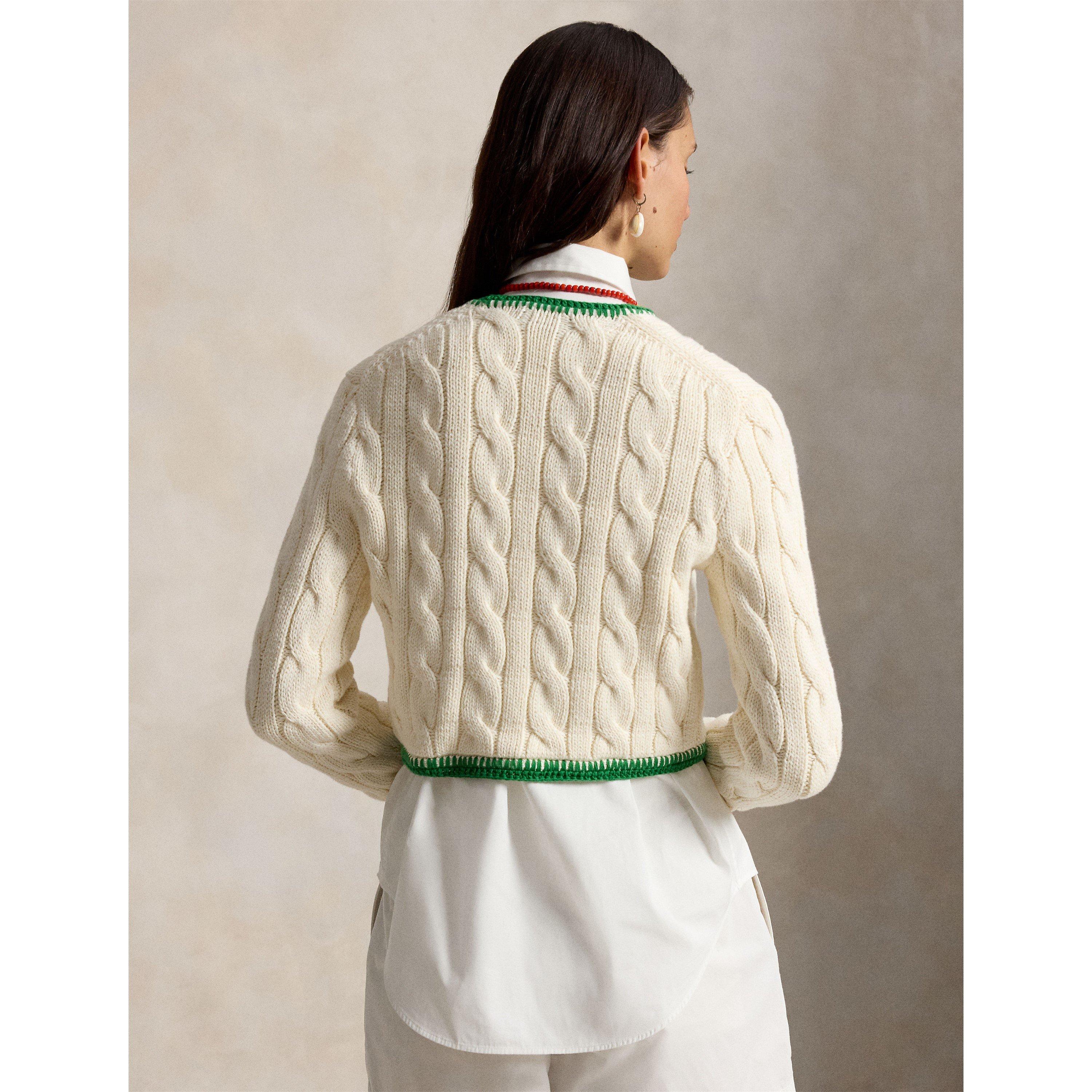 CRICKET CREAM - Polo Ralph Lauren - Polo Cable Cardigan Ld62 - 4