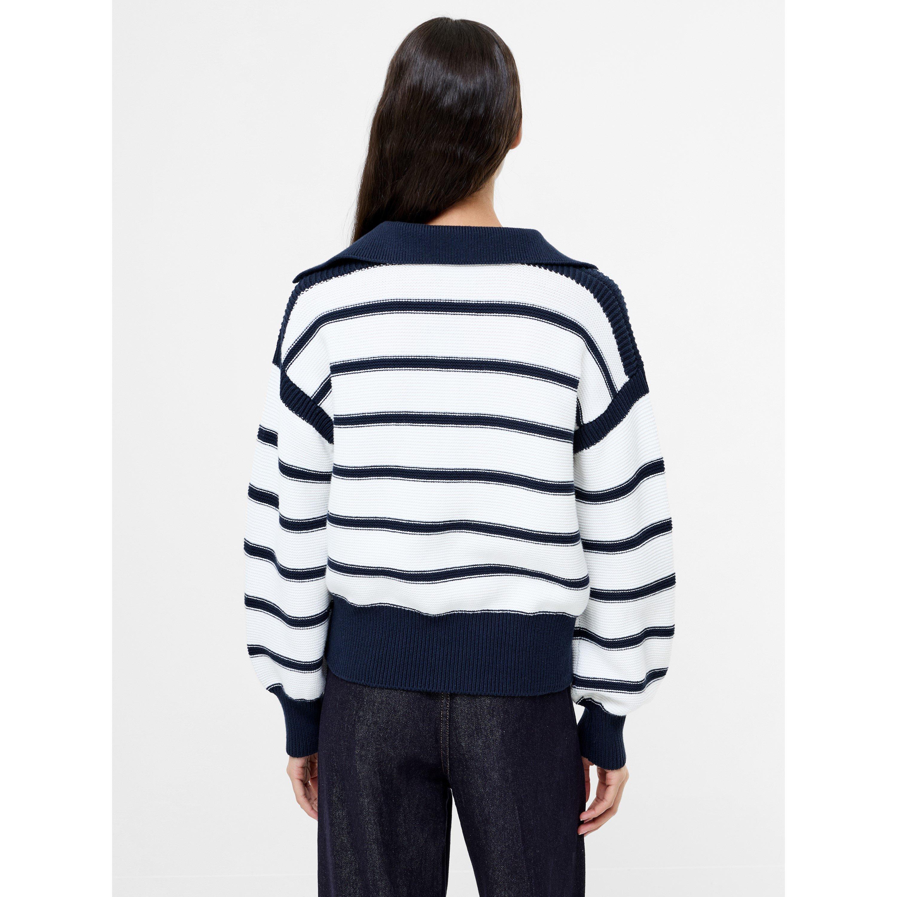 White - French Connection - Women's Lily Crew Neck Jumper - 3