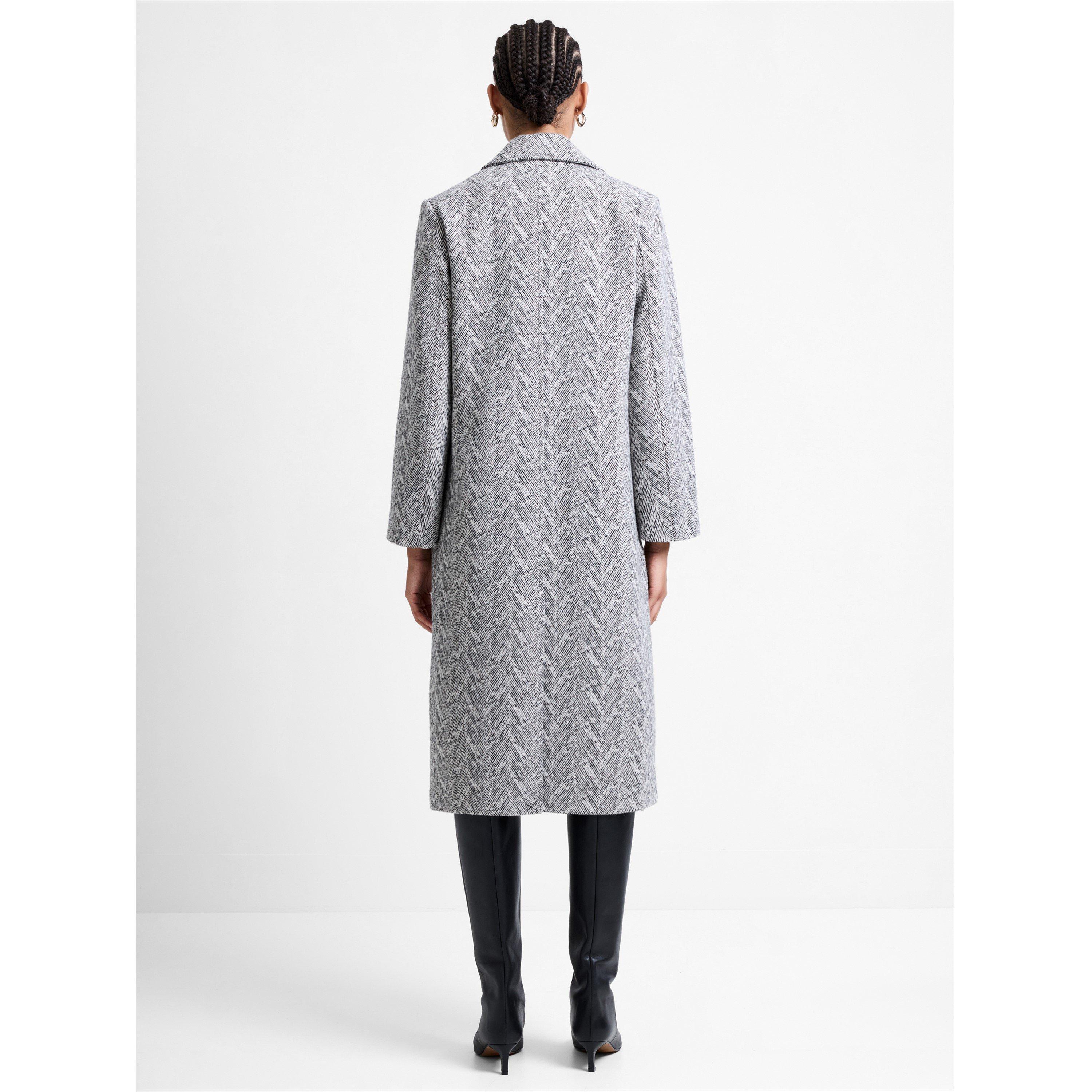 Grey - French Connection - Women's FC Lowen Double Breasted Overcoat - 3