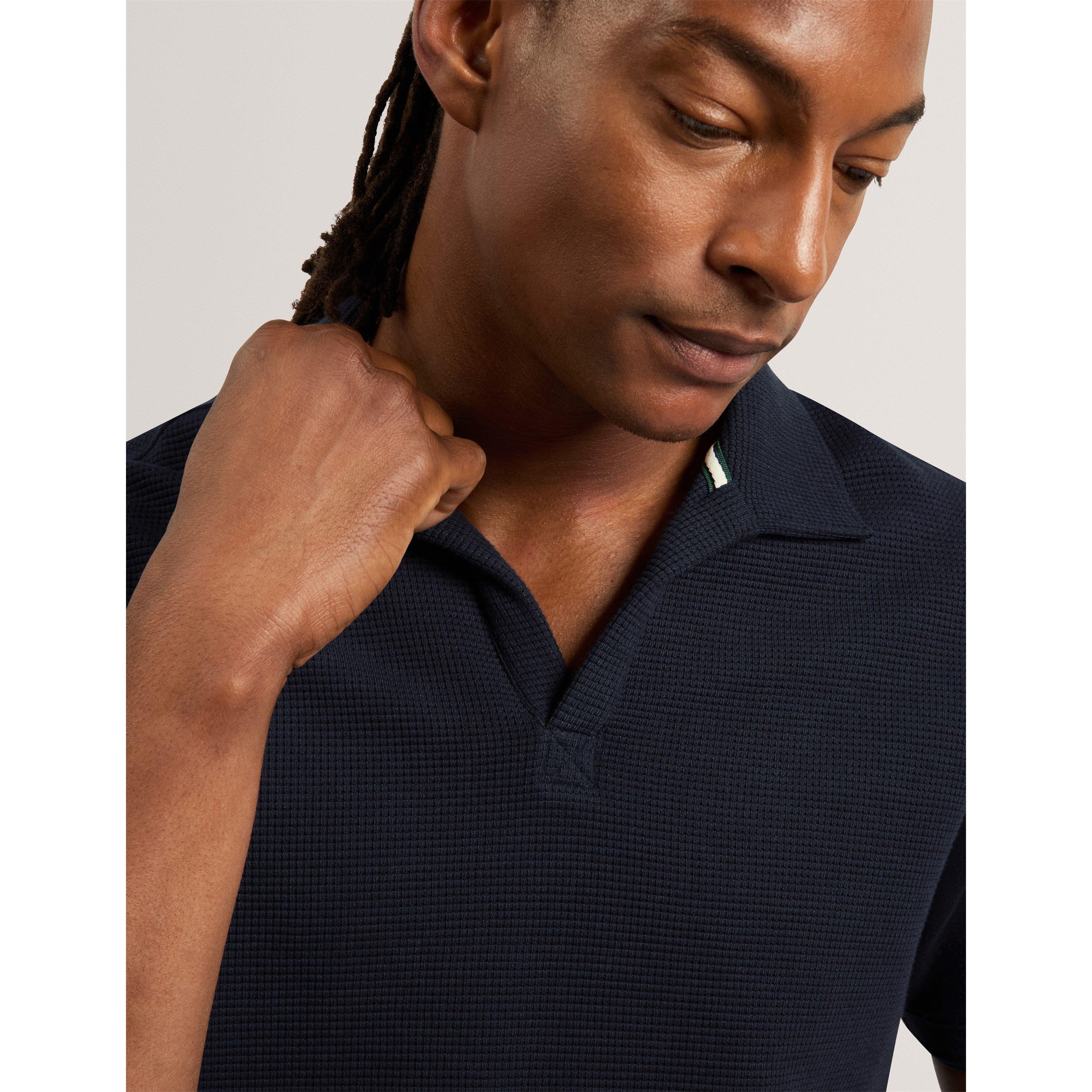 Blu navy - Ted Baker - Ted SS Waffle Polo Sn64 - 4